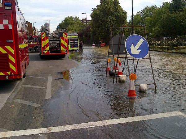 A main water burst