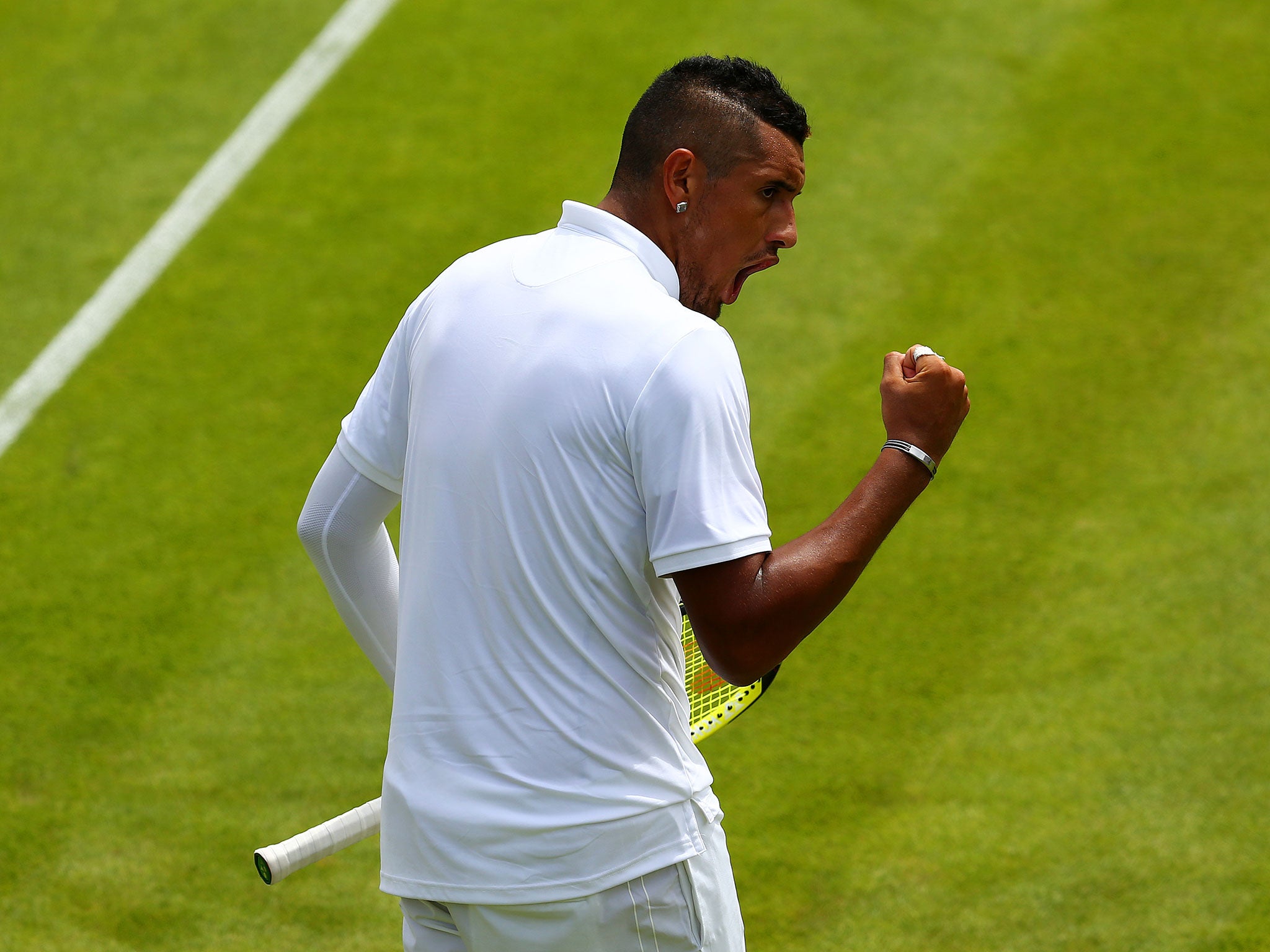 Nick Kyrgios on the first day of Wimbledon 2015