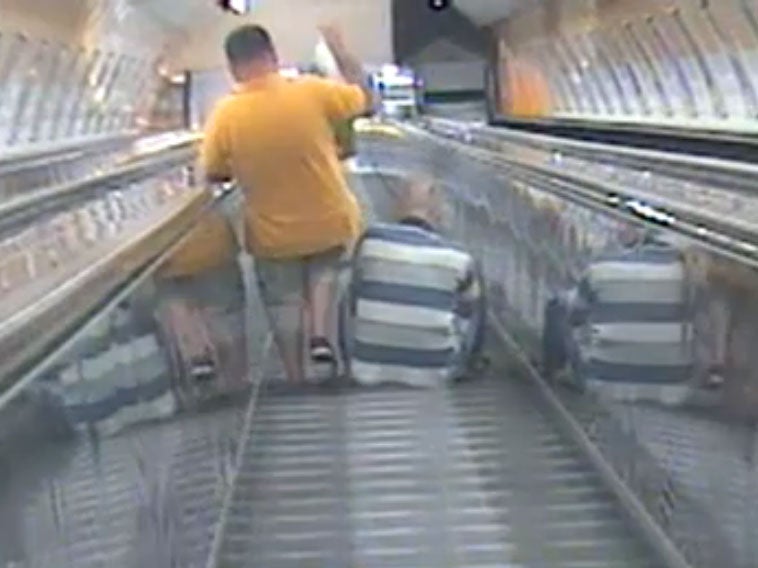 The man walked past his attacker on the escalator minutes before he pushed him off the platform edge at Kobylisy station