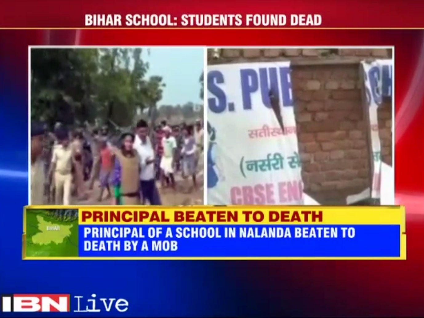 India school official beaten to death by angry mob after bodies of two students found in ditch