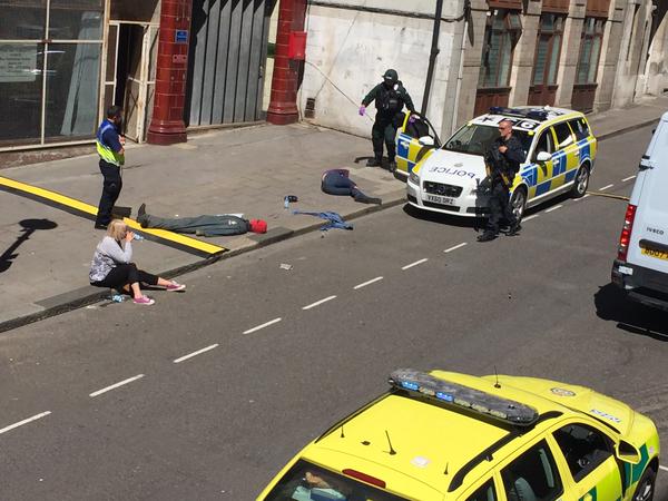 Police are acting out a terror attack in London today