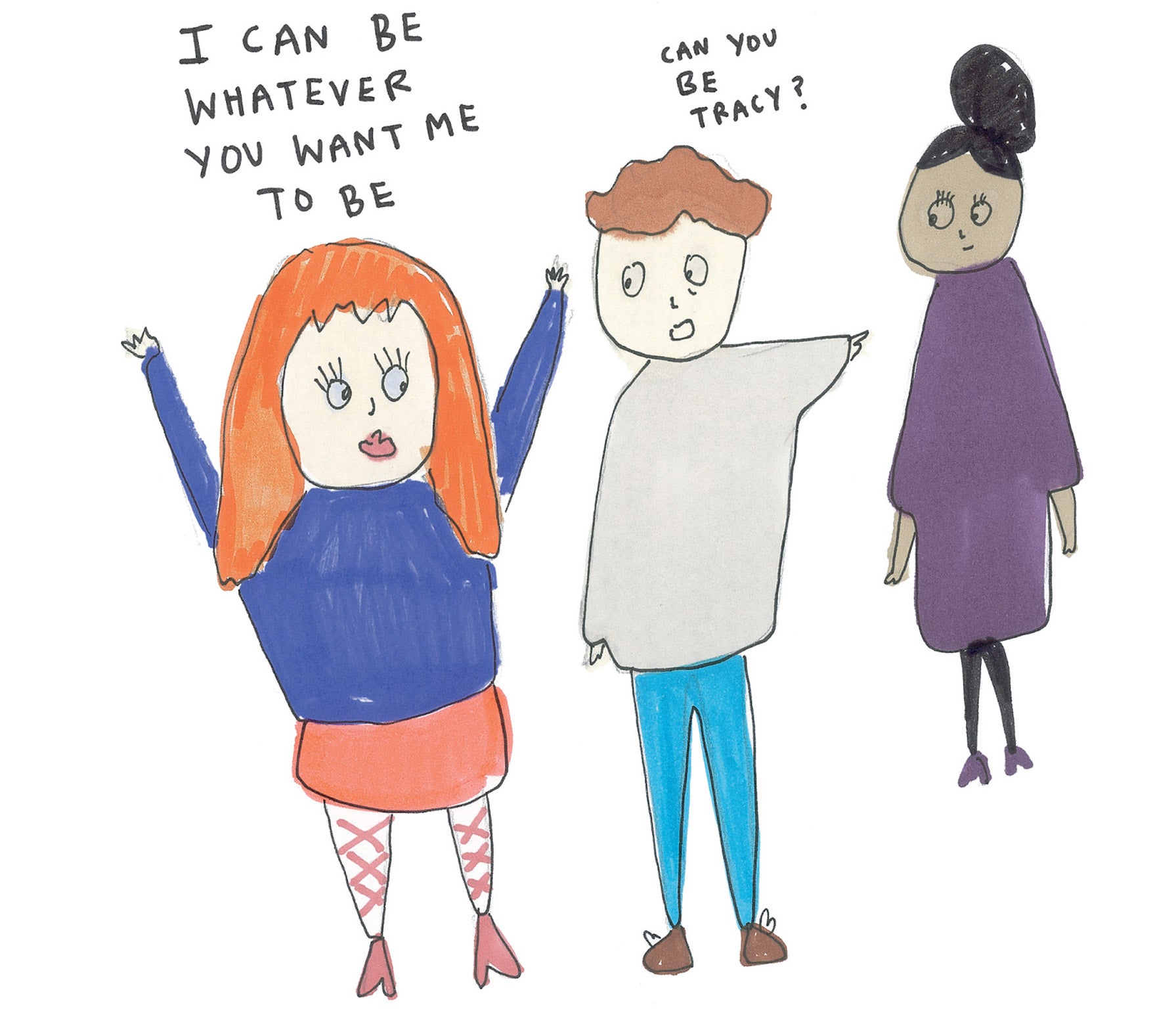 Illustrations from Jessie Cave 's new book, 'Love Sick'