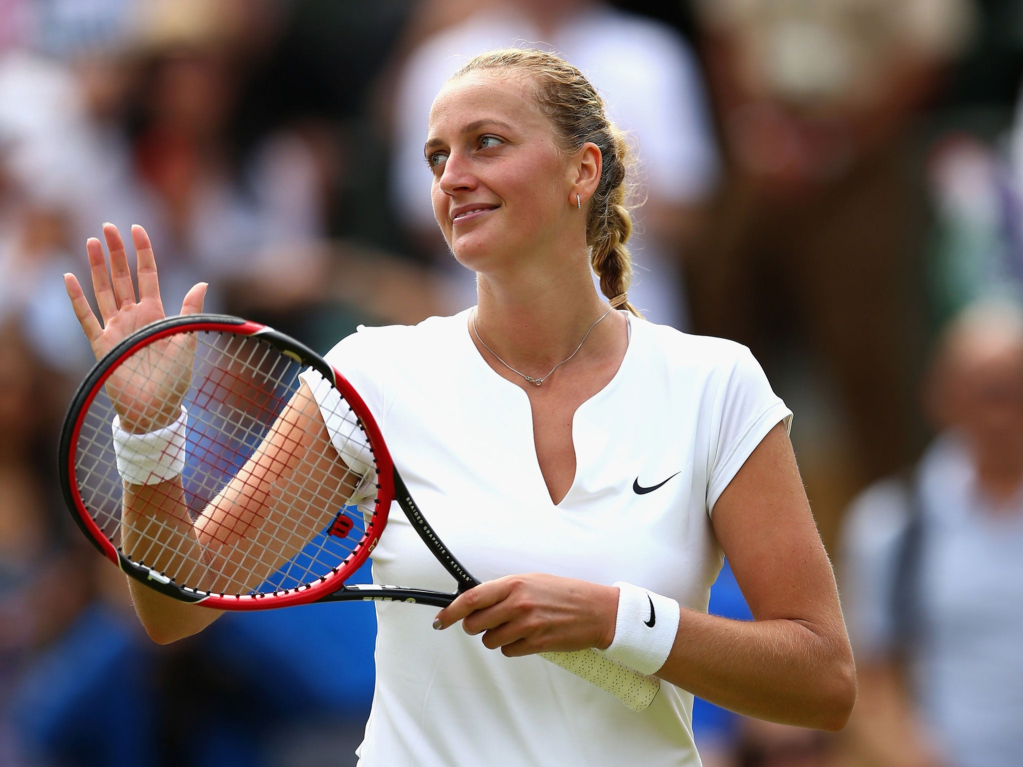 Petra Kvitova won the laides' singles at Wimbledon in both 2011 and 2014