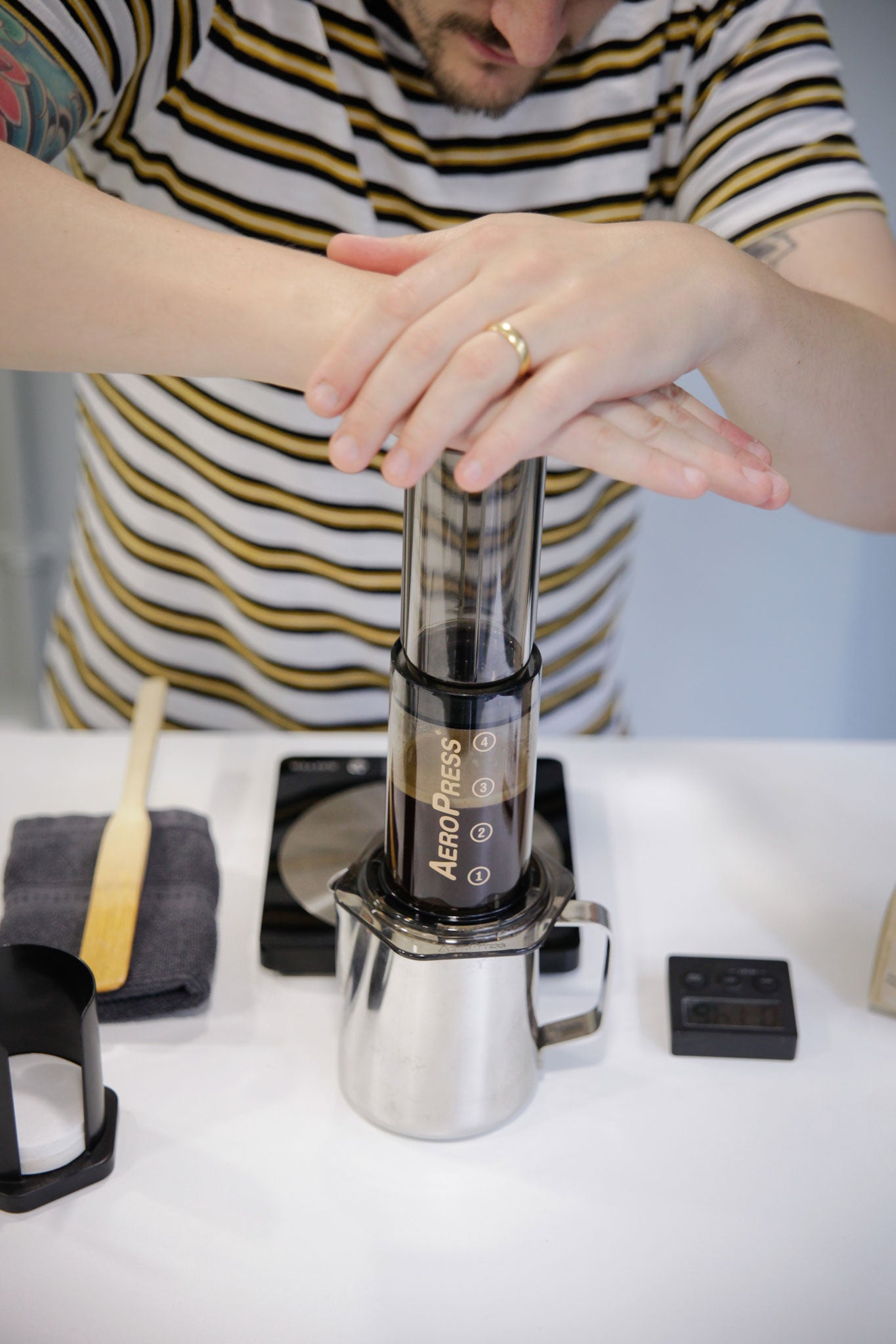 The AeroPress has been around for a decade, and was invented by Alan Adler, the man previously best known for the Aerobie Frisbee