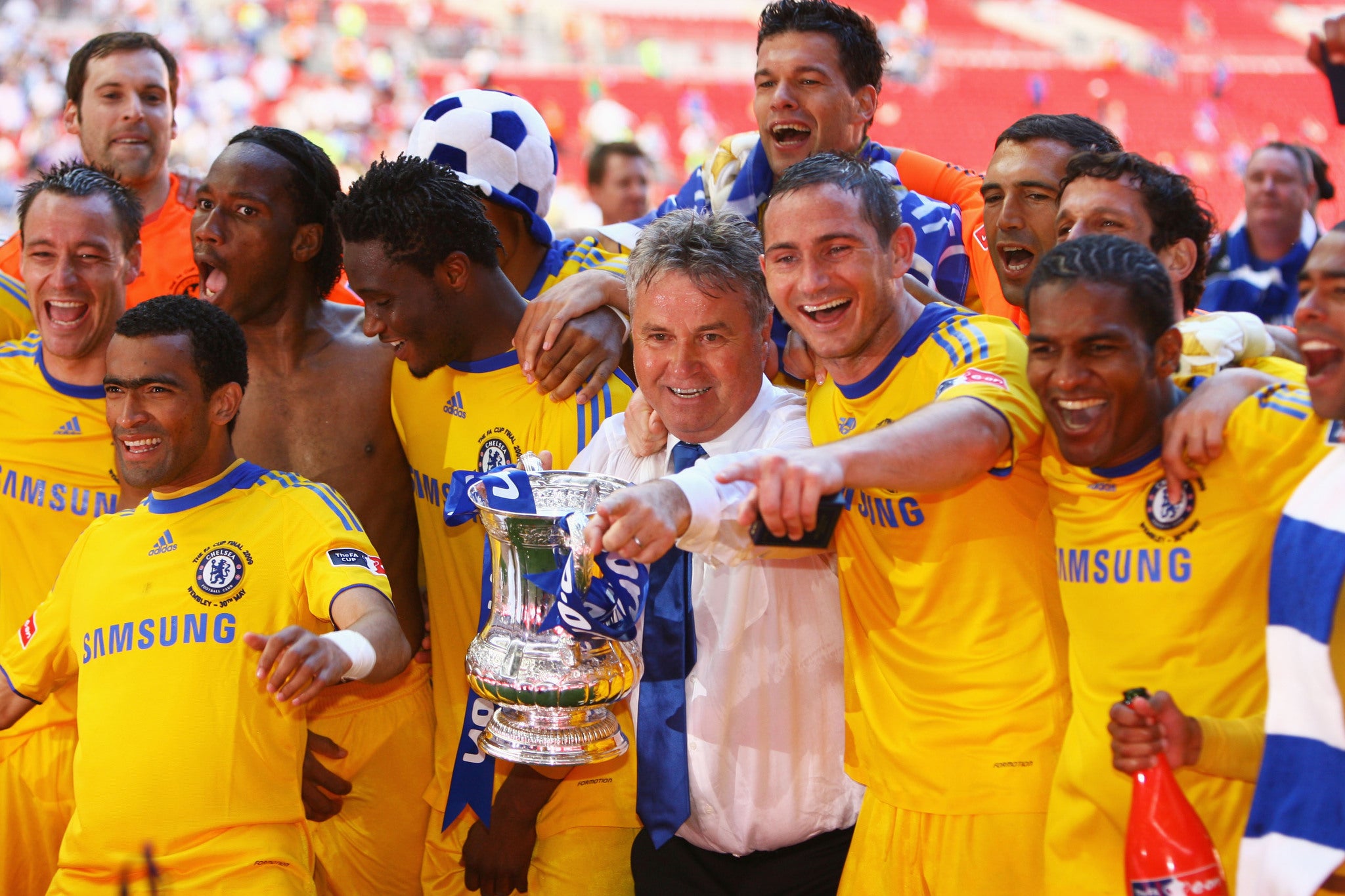 Guus Hiddink won the FA Cup while in charge at Chelsea