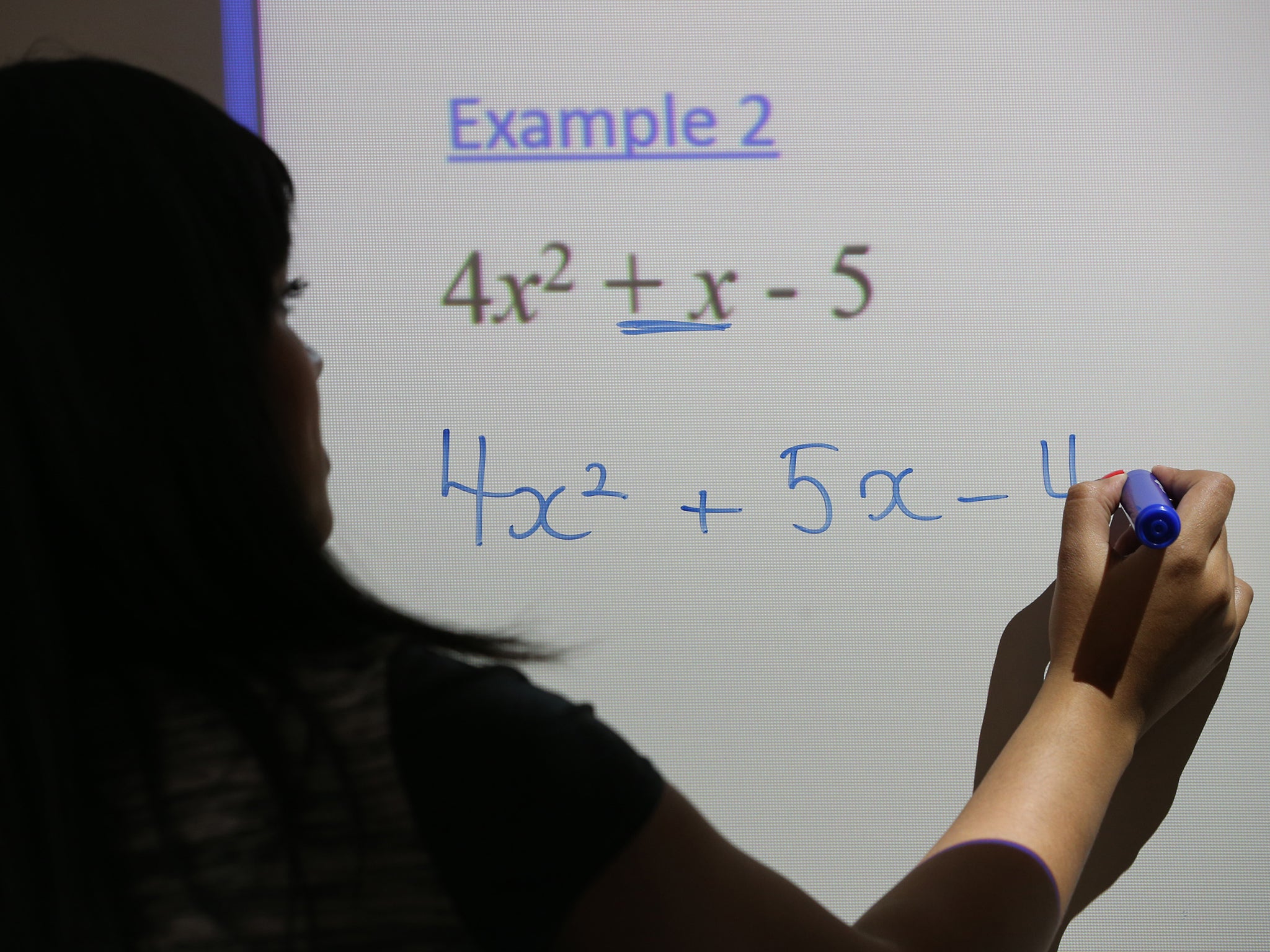 Official figures show that 20.2 per cent of maths lessons were taught by a teacher without a relevant degree, up from 17.3 per cent in 2013