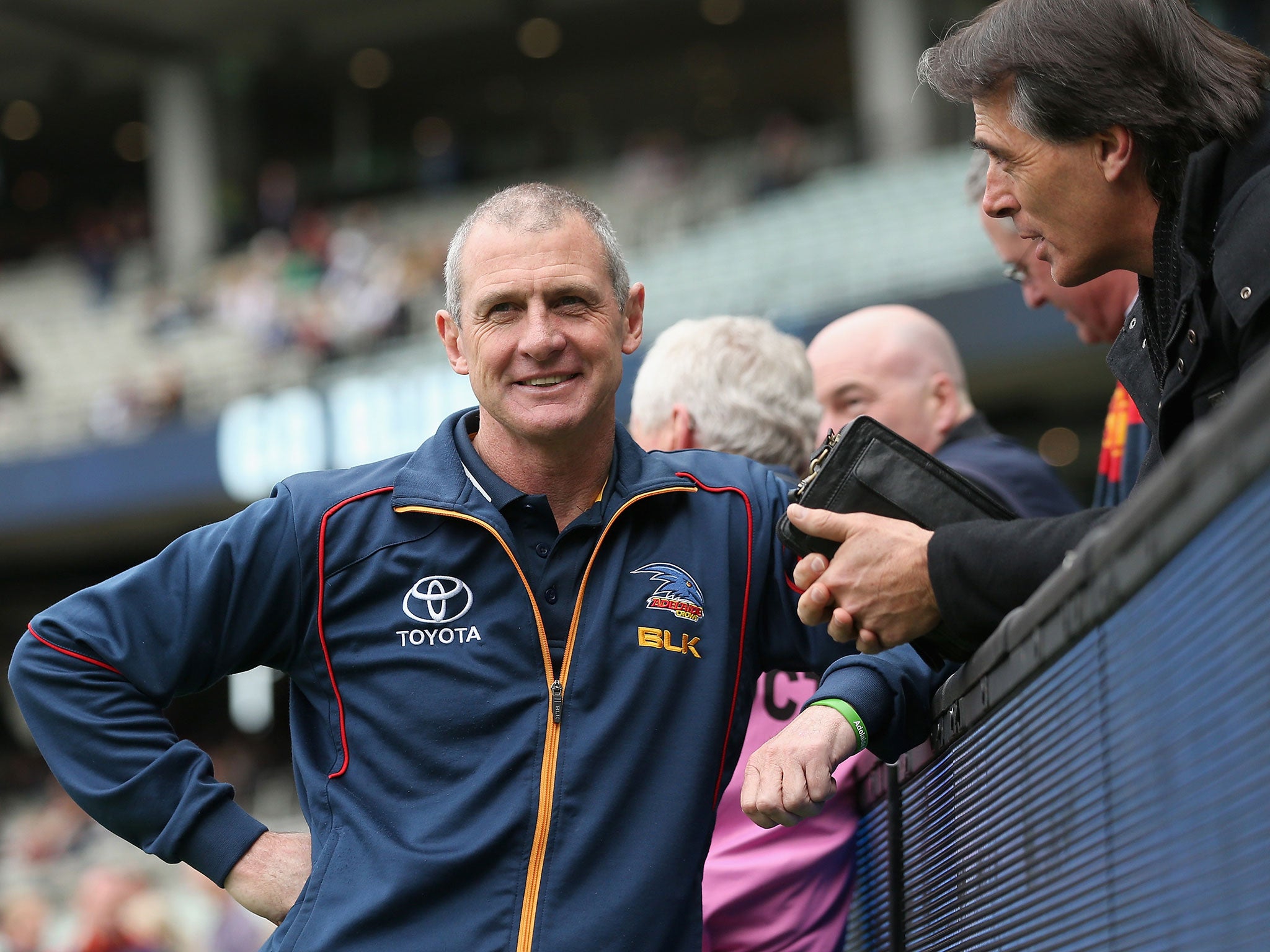Walsh smiles during the AFL game against the Carlton Blues in June 2015