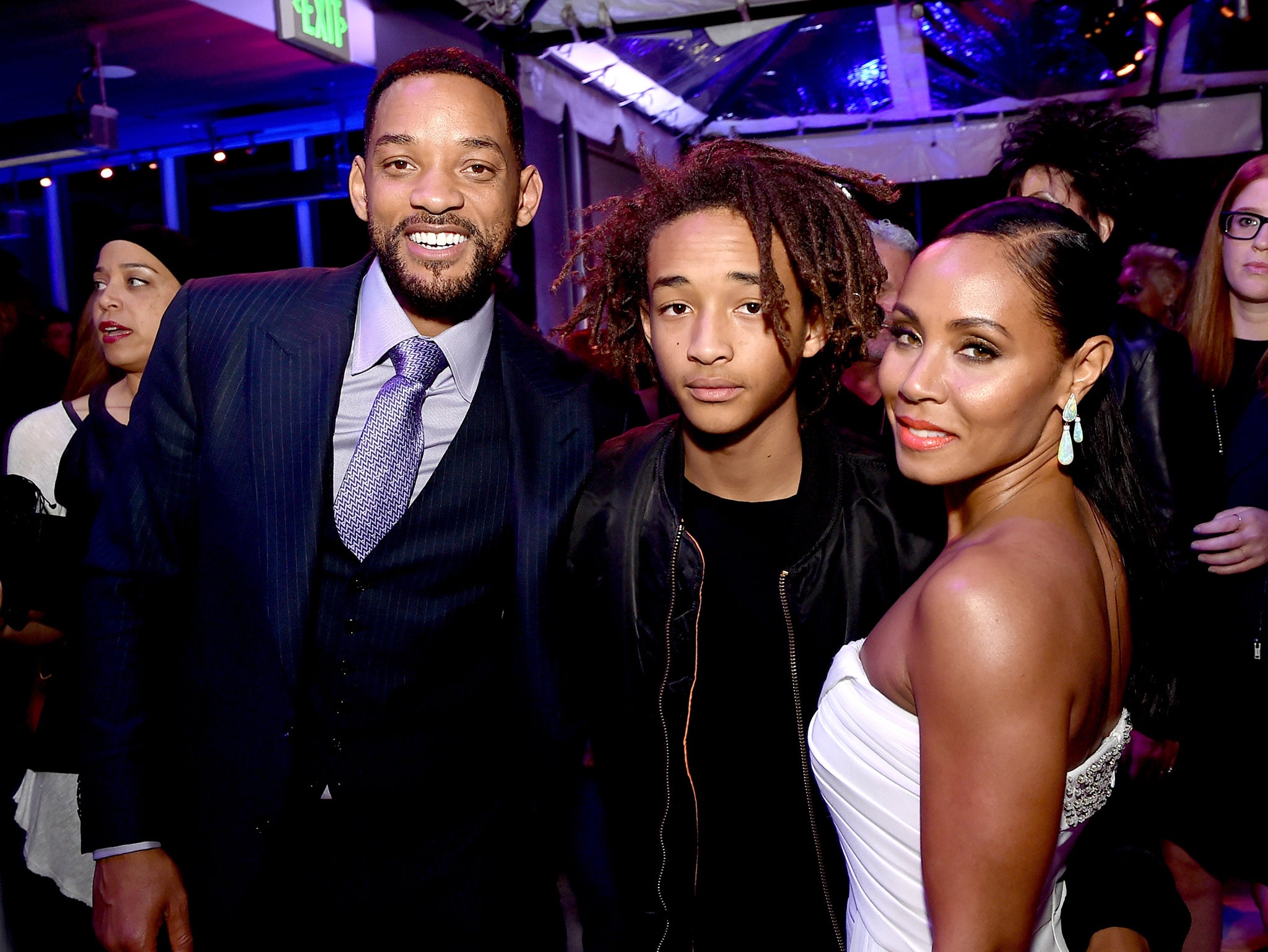 Will Smith, son Jaden Smith and wife Jada Pinkett Smith in 2014