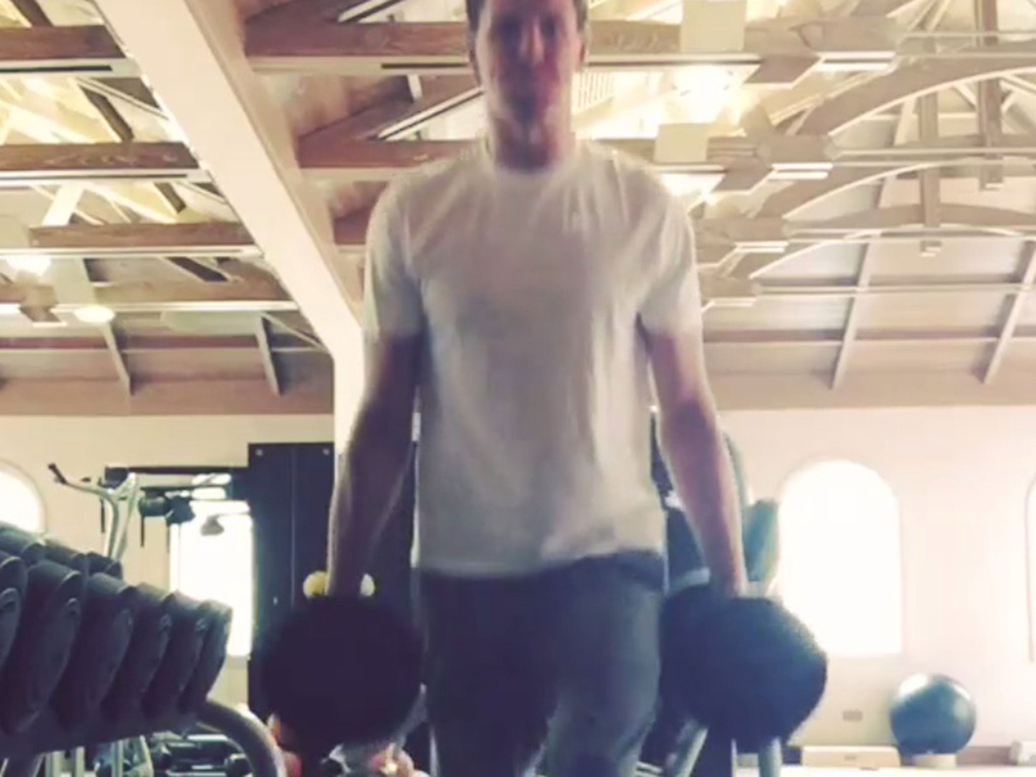 Wojciech Szczesny in the gym