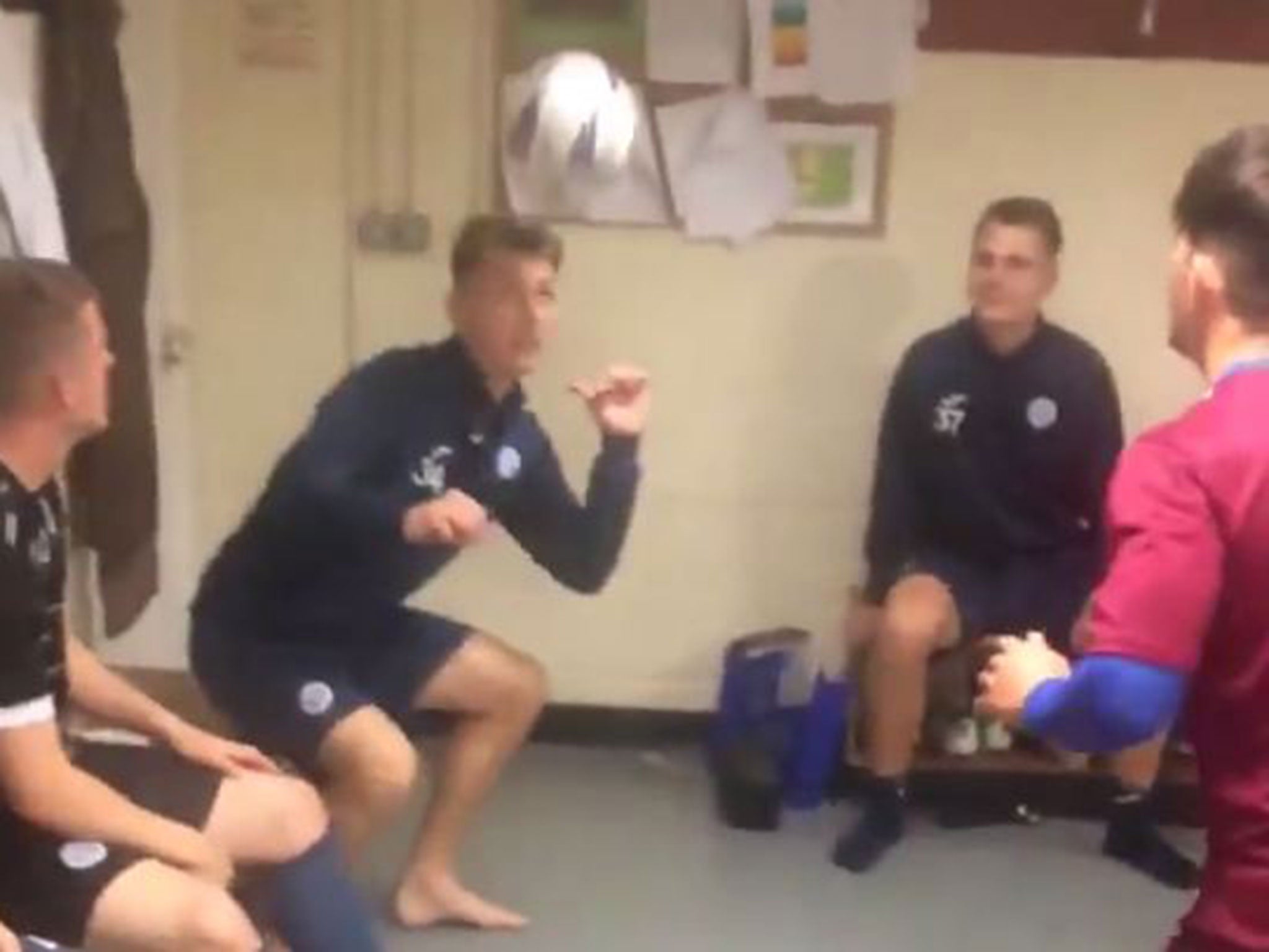 The rest of the St Johnstone development team sit and wait for their turn