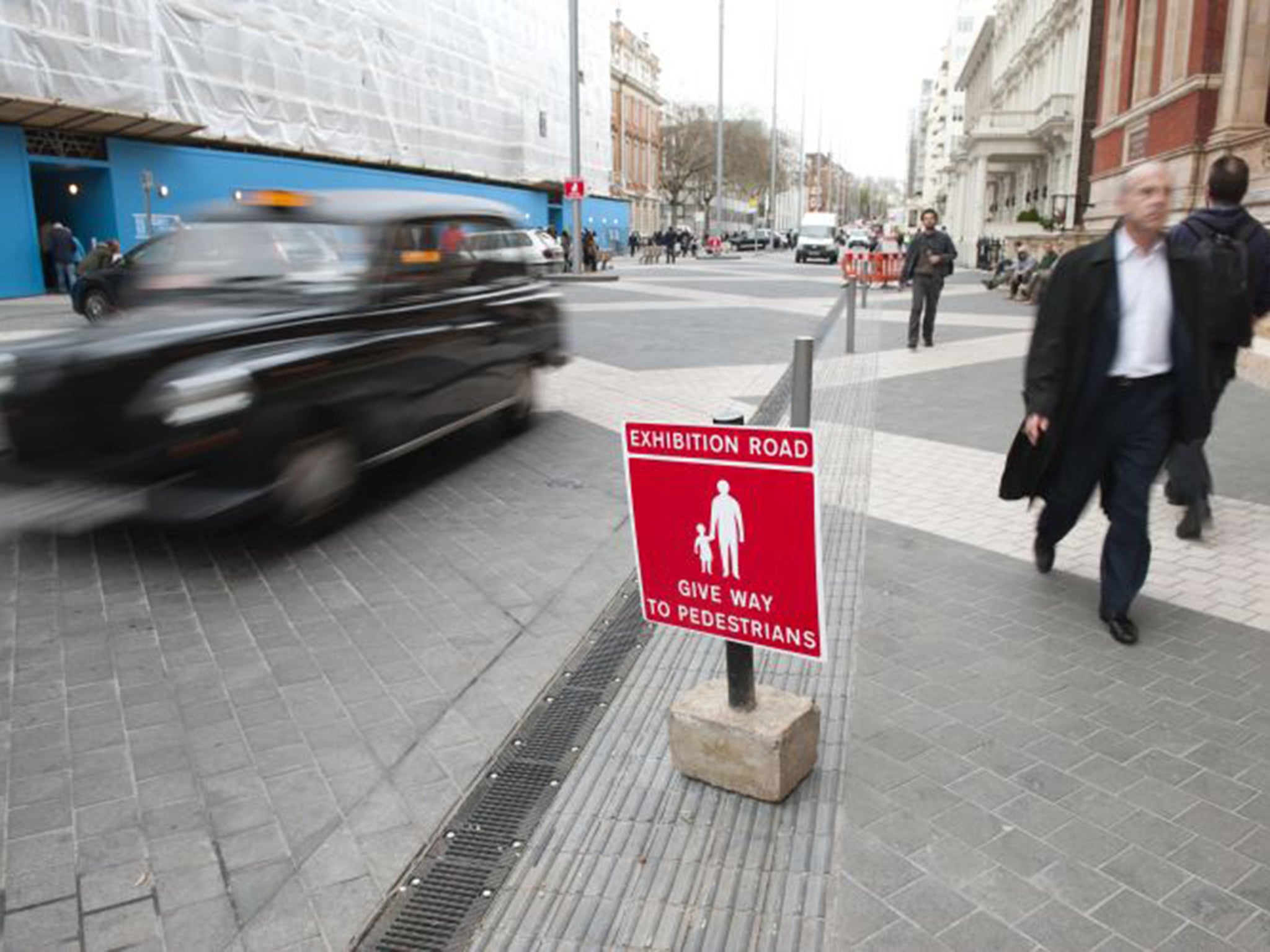 A shared space scheme near a cluster of museums on Exhibition Road, London