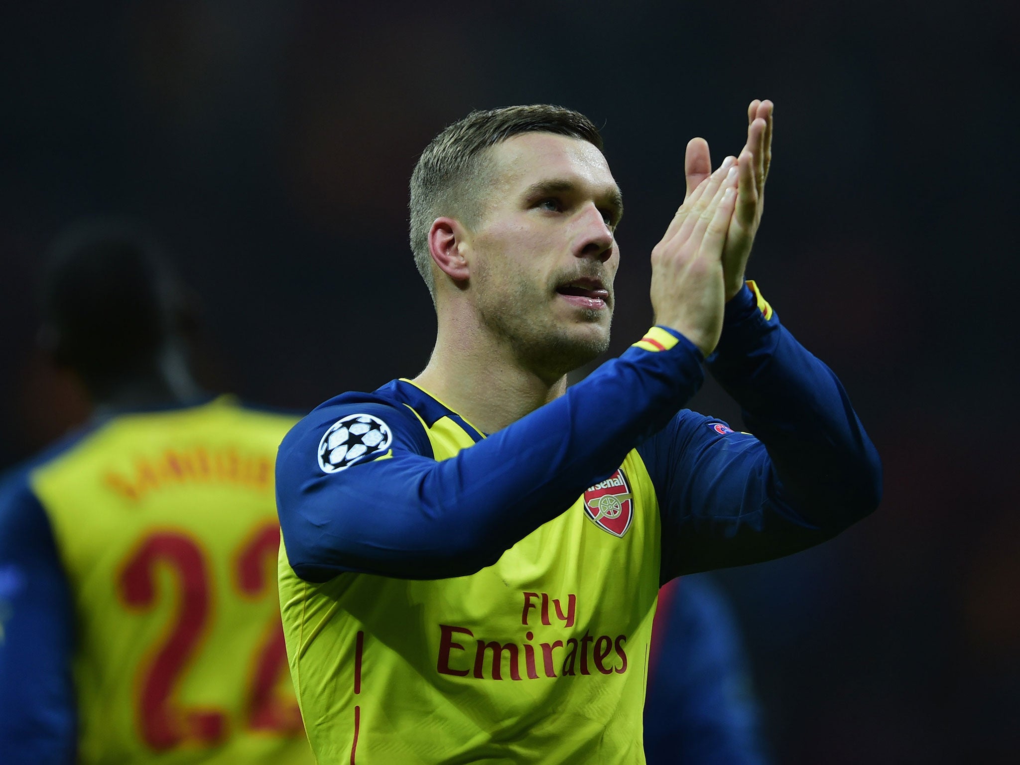 Podolski left Arsenal this summer to join Galatasaray