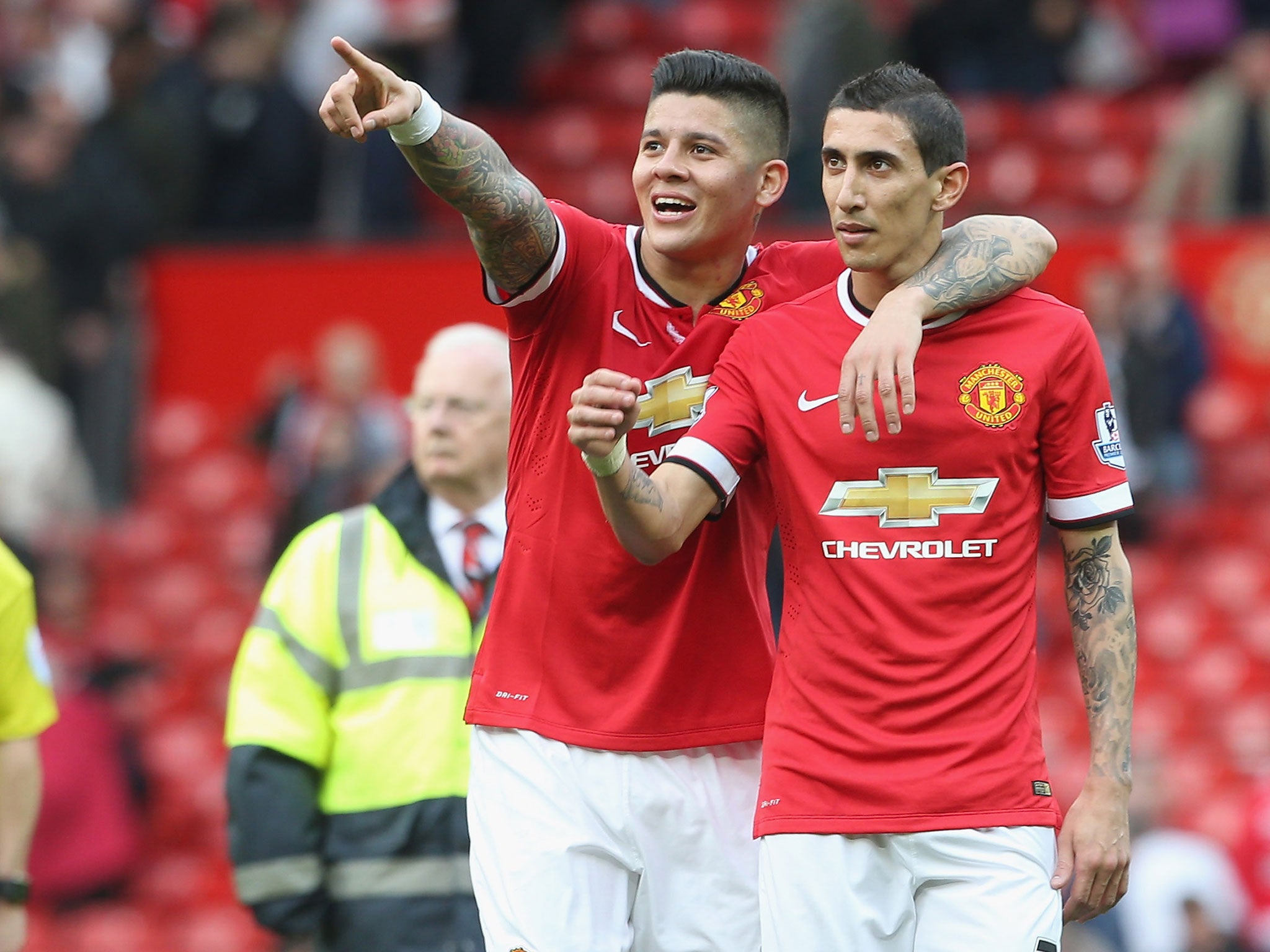 Marcos Rojo and Angel Di Maria