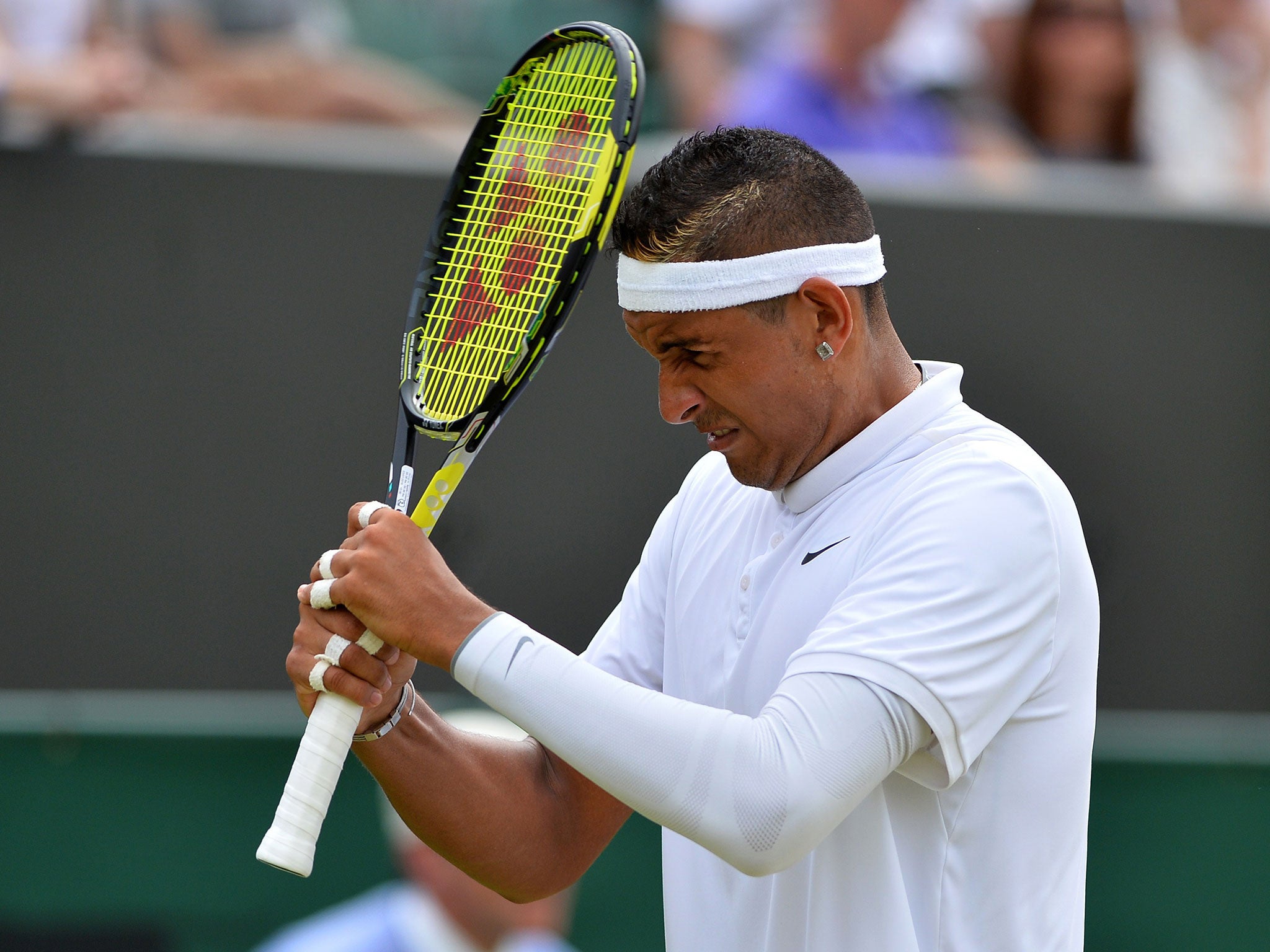 Nick Kyrgois recovered in the third after giving up the third set