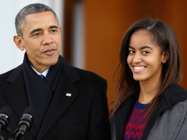 Malia and Barack Obama