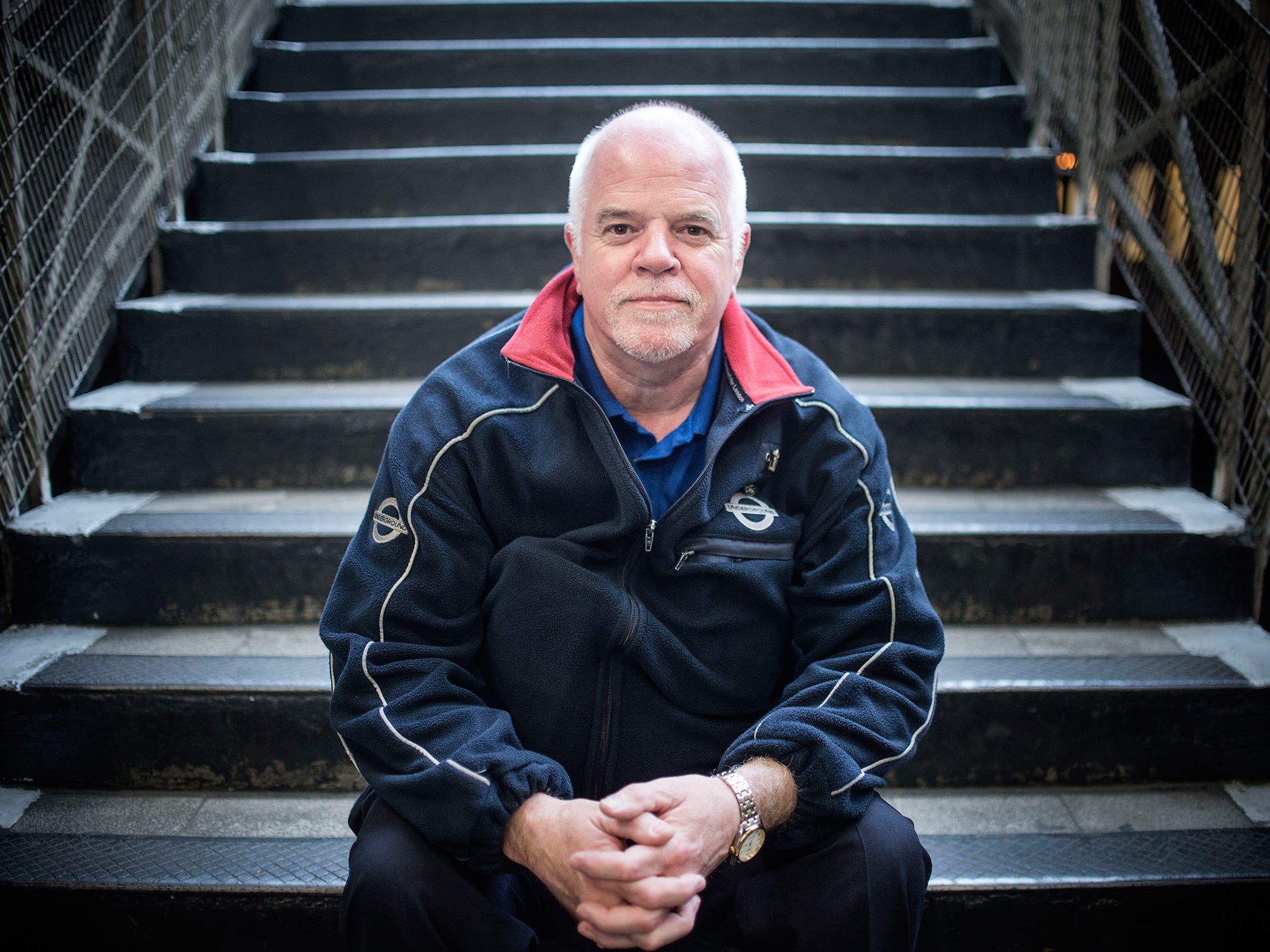 Tube driver Jeff Porter at Edgware Road station where he was driving a train on the day of the 7/7 London bombings