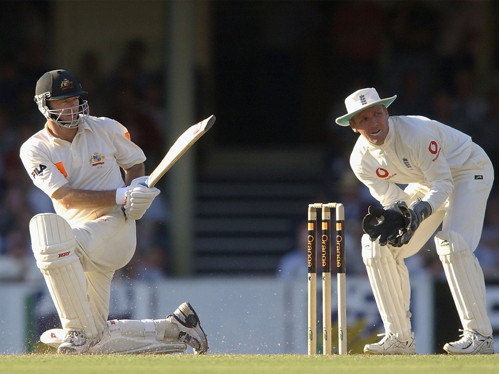 Steve Waugh on his way to a century in Sydney in 2003