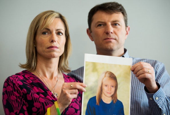 Kate and Jerry McCann with a picture of their daughter as she would look today