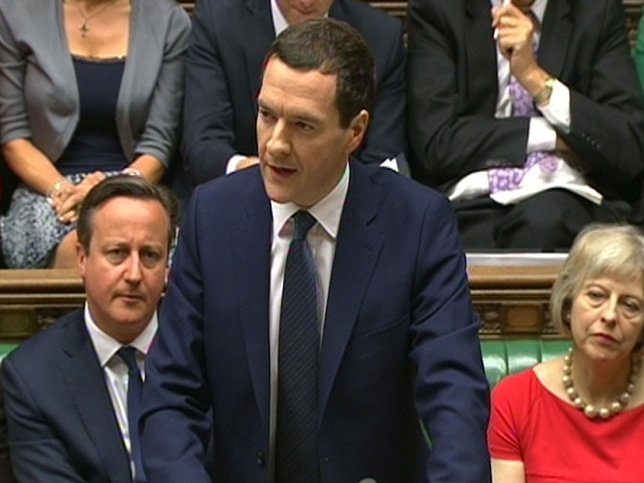 Chancellor of the Exchequer George Osborne delivers his Budget statement to the House of Commons