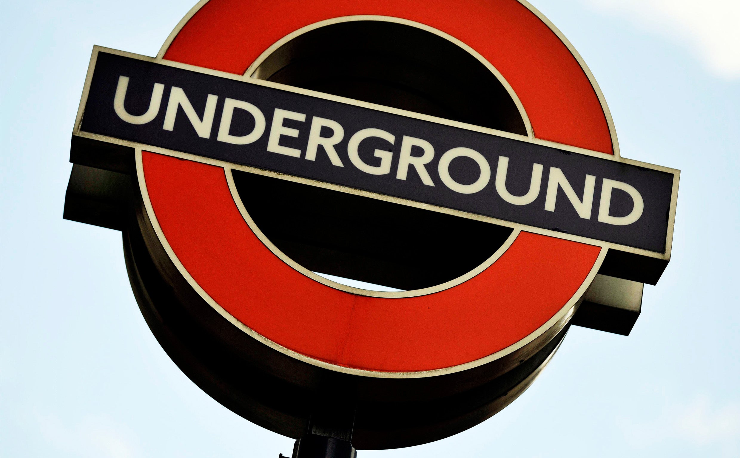 A London Underground sign. Services will start running down later today because of a 24 hour strike by thousands of workers over pay and new all night Tubes.