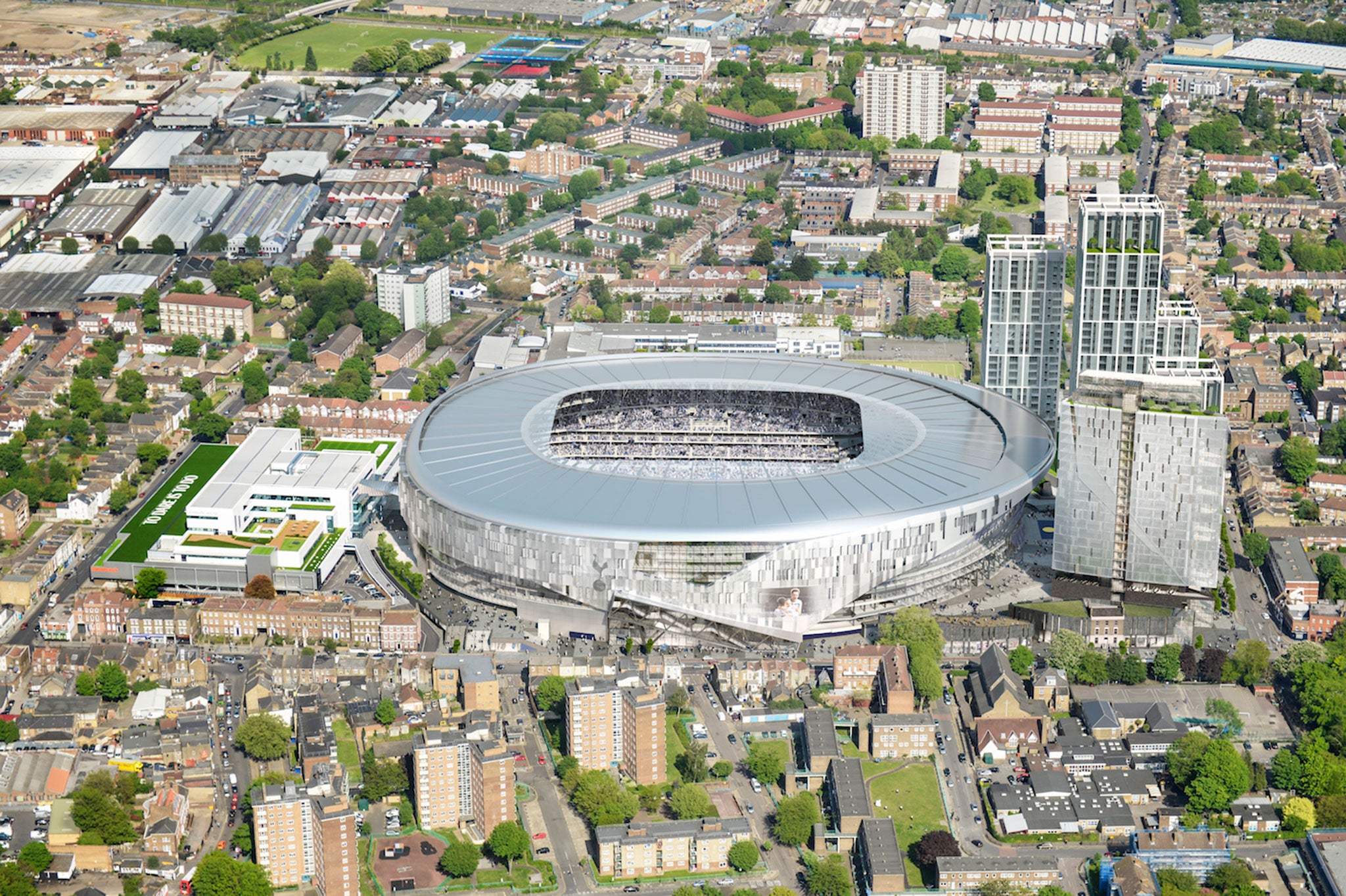 An artist's impression of Tottenham's new stadium