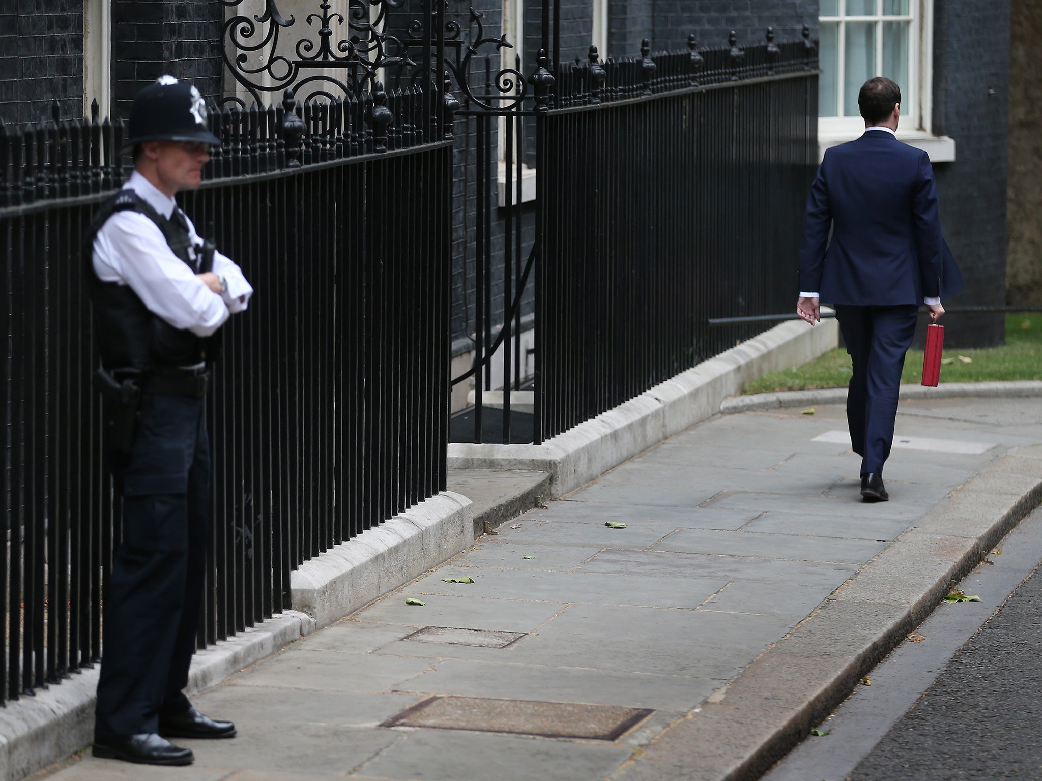 George Osborne on his way to deliver his 'one-nation' (or is that 'Labour'?) Budget