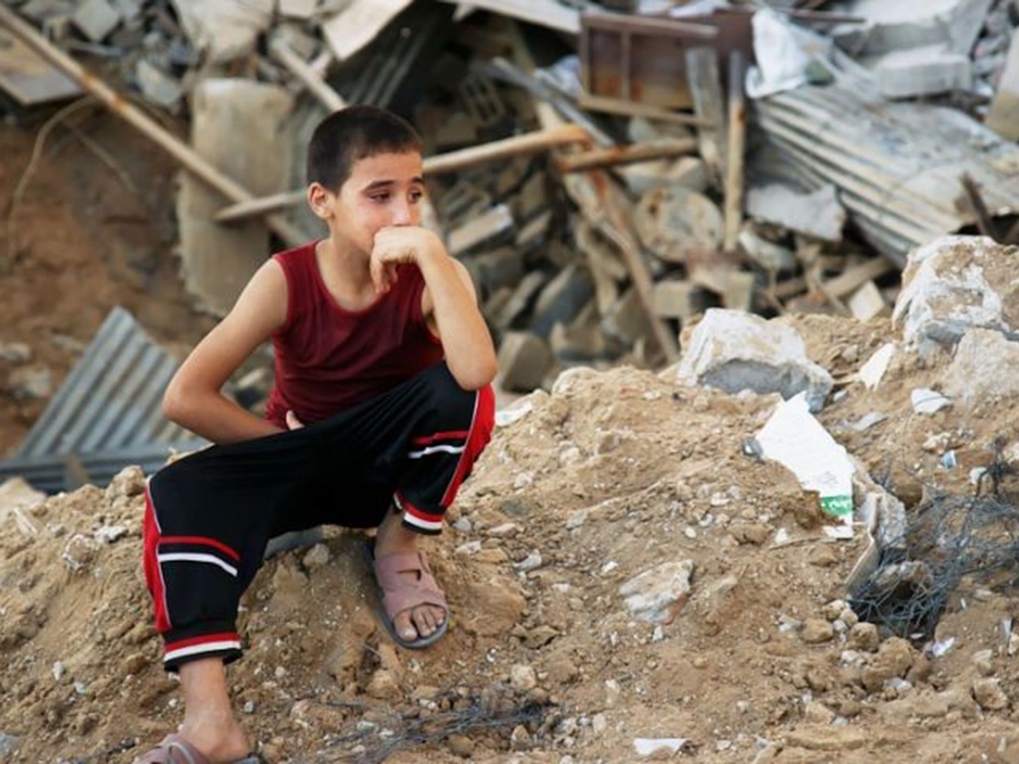 Abdulrahman lost his father and 17 other family members in the conflict of summer 2014