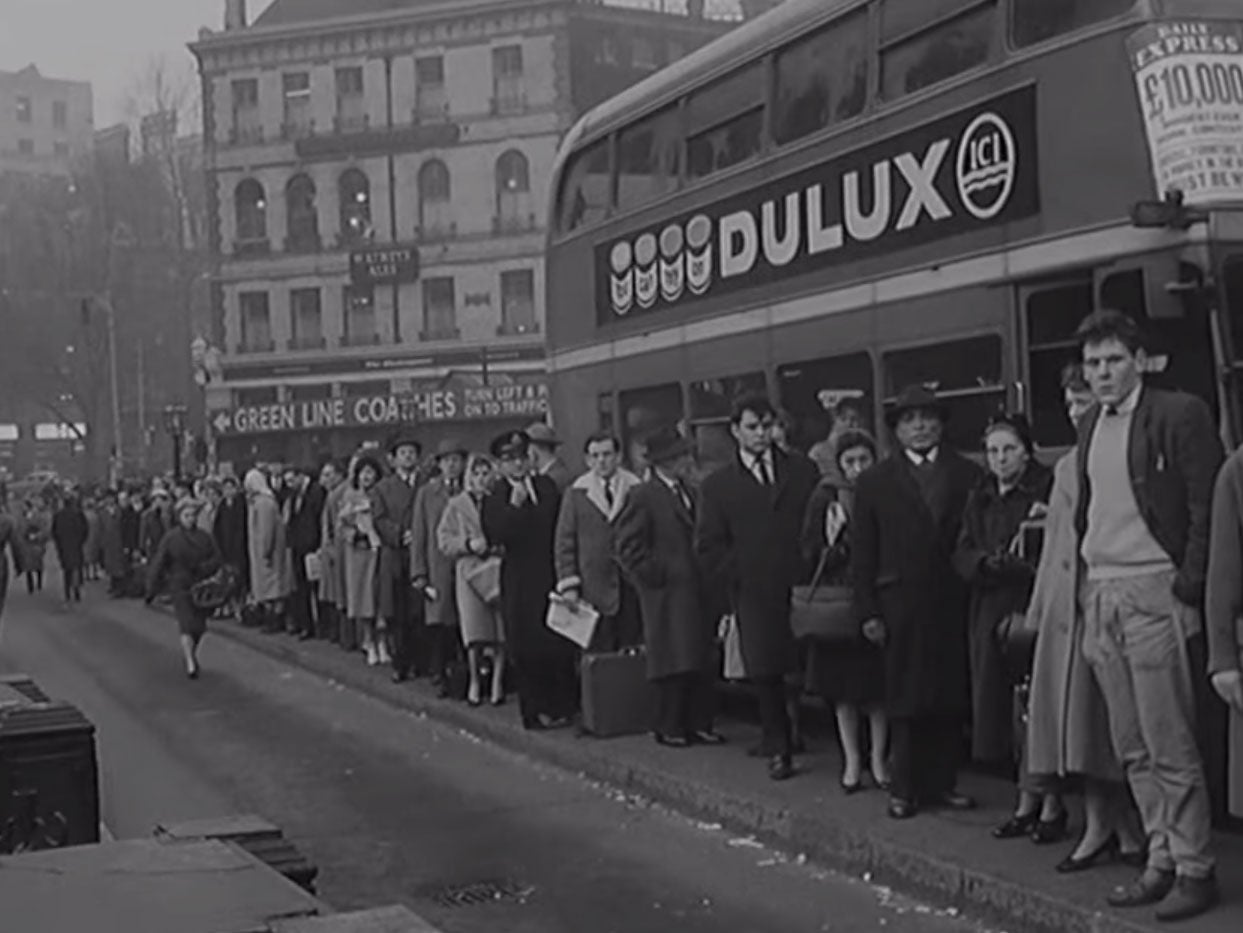 Huge bus queues, angry drivers, gridlocked roads - things during the 1962 Tube strike were pretty much the same