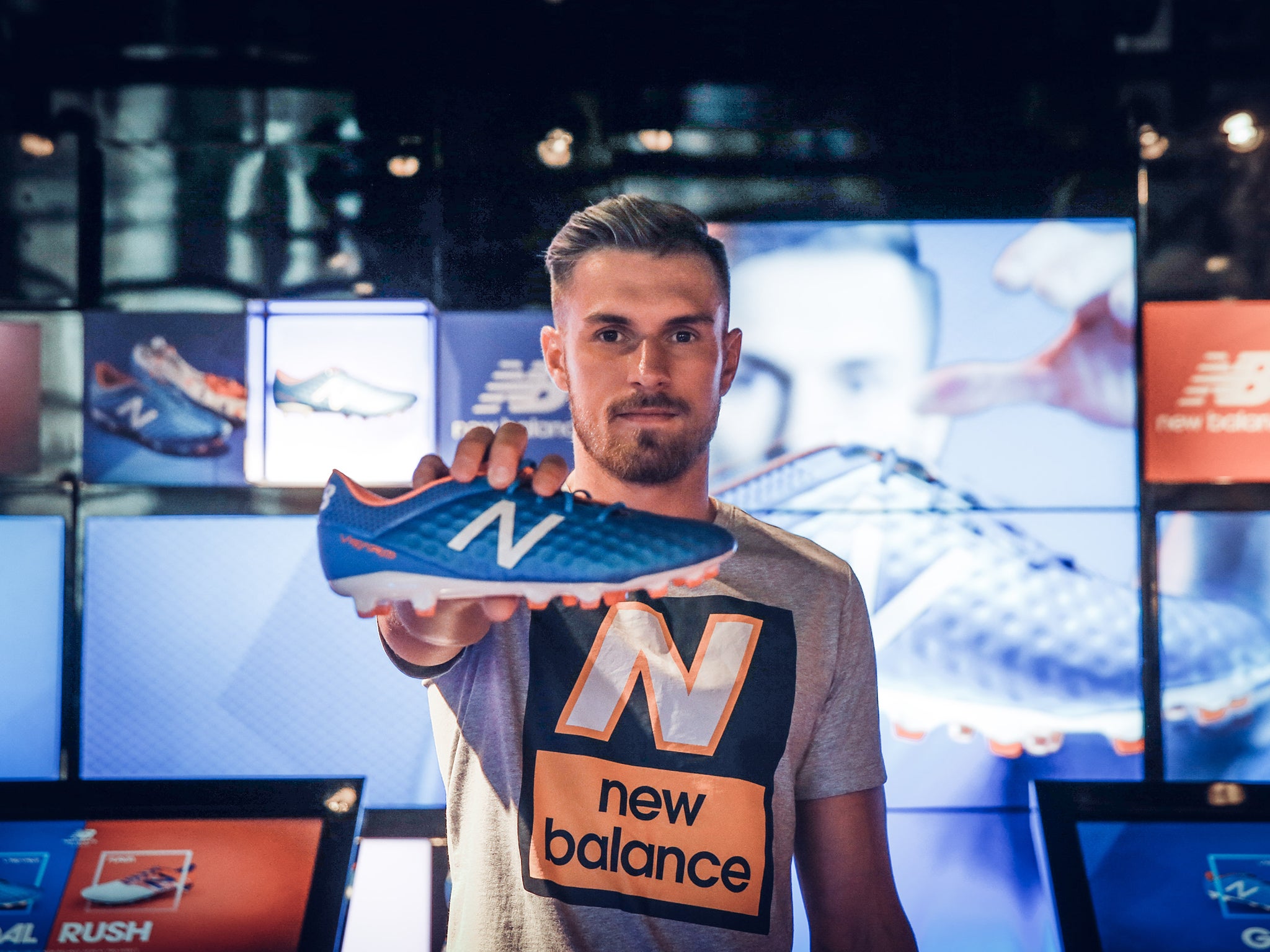 Ramsey was speaking at the launch of the New Balance Visaro and Furon boots in London