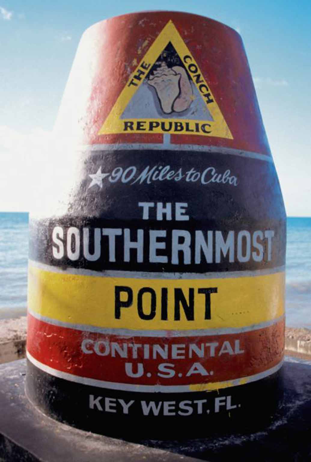 The southernmost point on the US mainland, in Key West