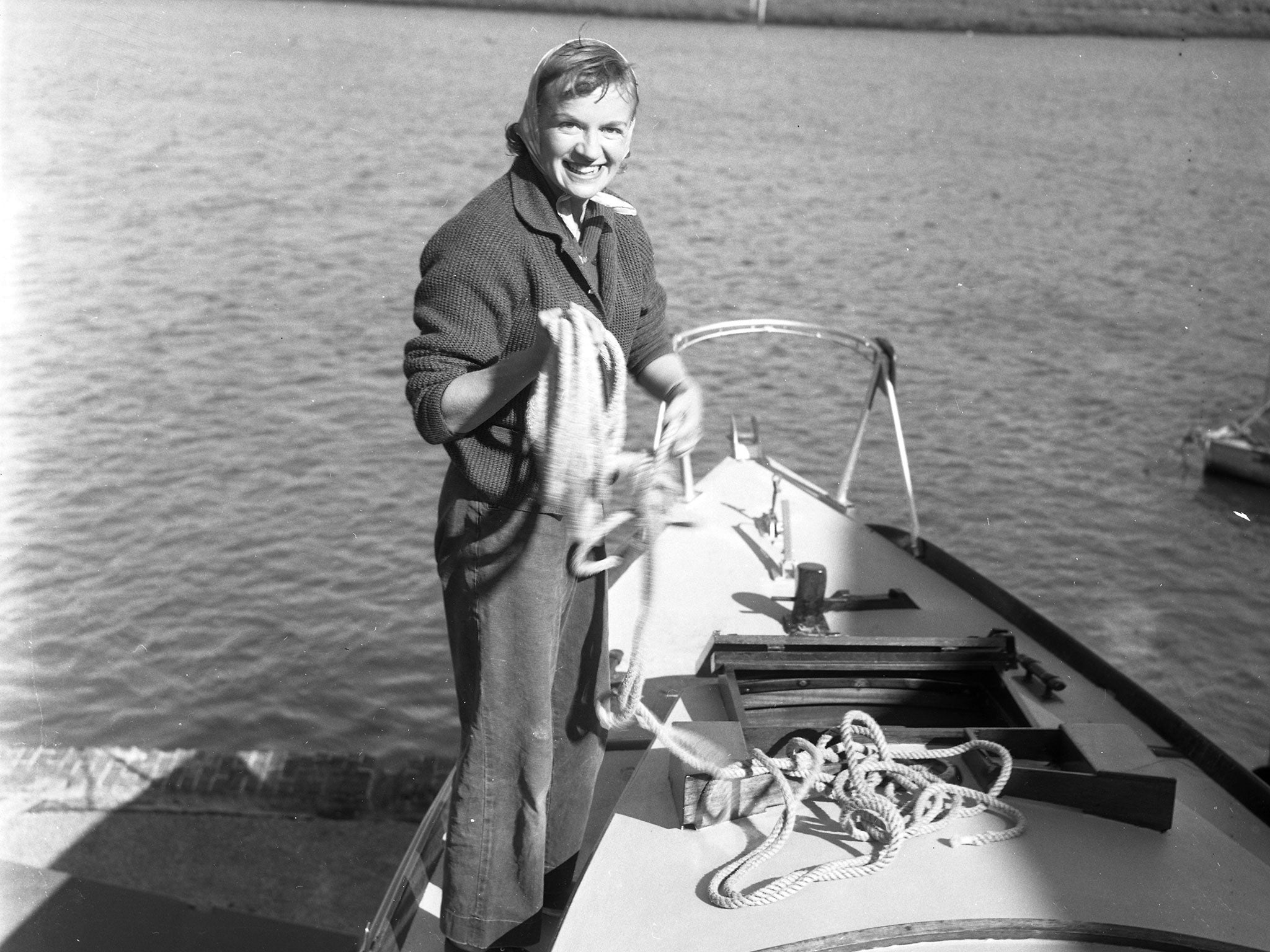 Raynes in 1959: after the war she had cruised the coasts of France and Belgium in a former lifeboat and explored the Baltic