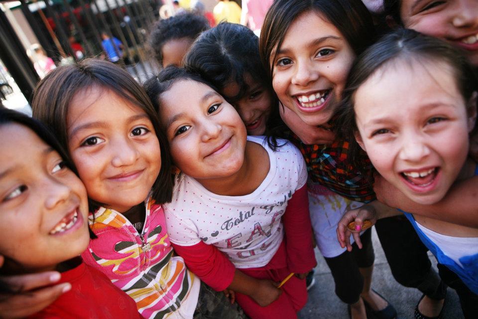 Some of the children at the school