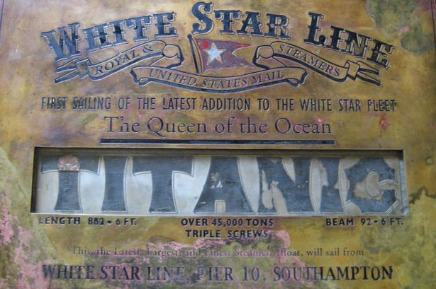 A silver-and-bronze plaque that had been aboard the Titanic has been found