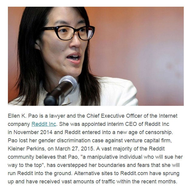 A petition calling for Pao's resignation has over 213,000 signatures at the time of writing