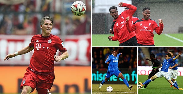 Bastian Schweinsteiger, Raheem Sterling, Georginio Wijnaldum and Matteo Darmian