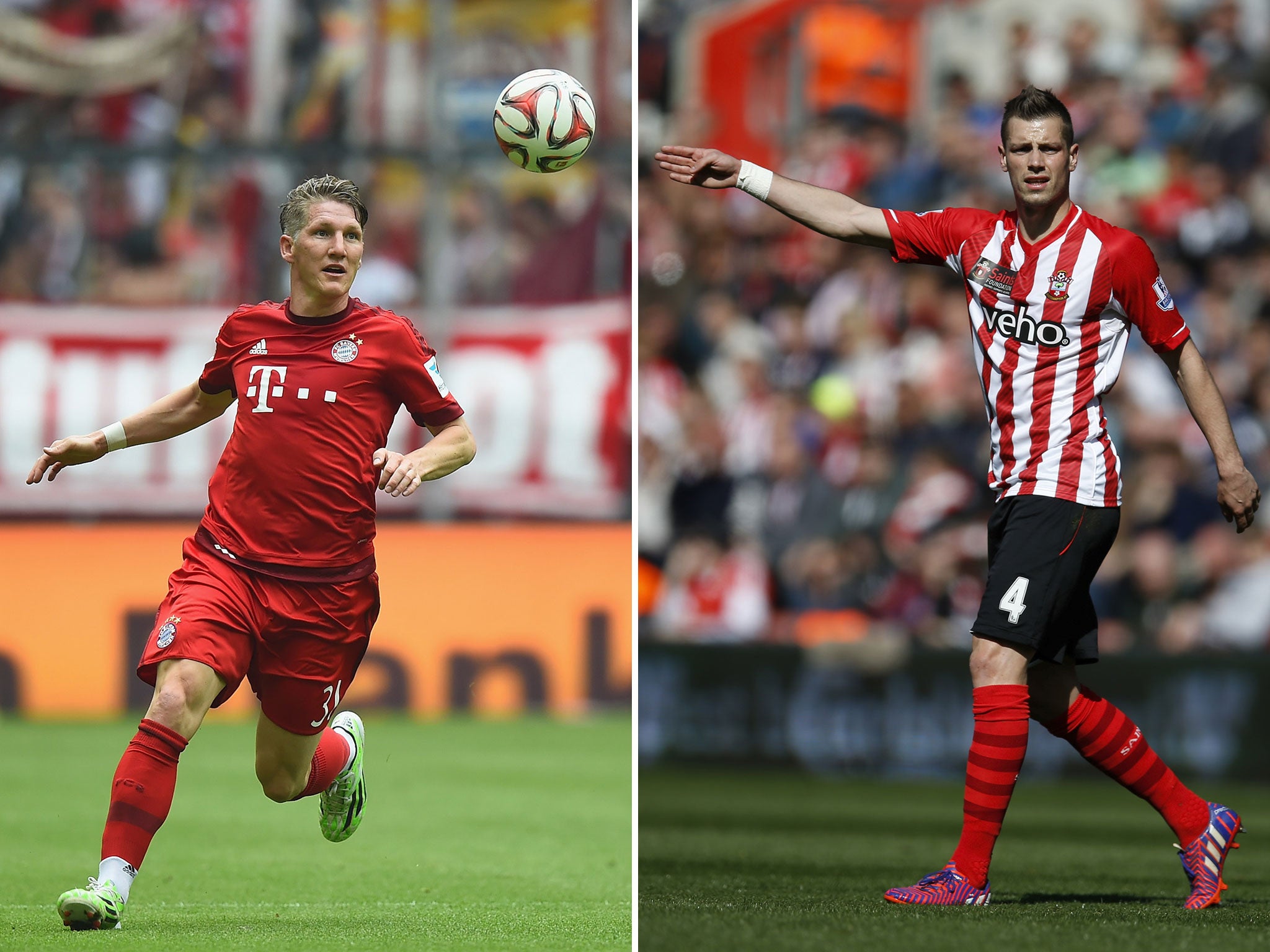 Bastian Schweinsteiger and Morgan Schneiderlin