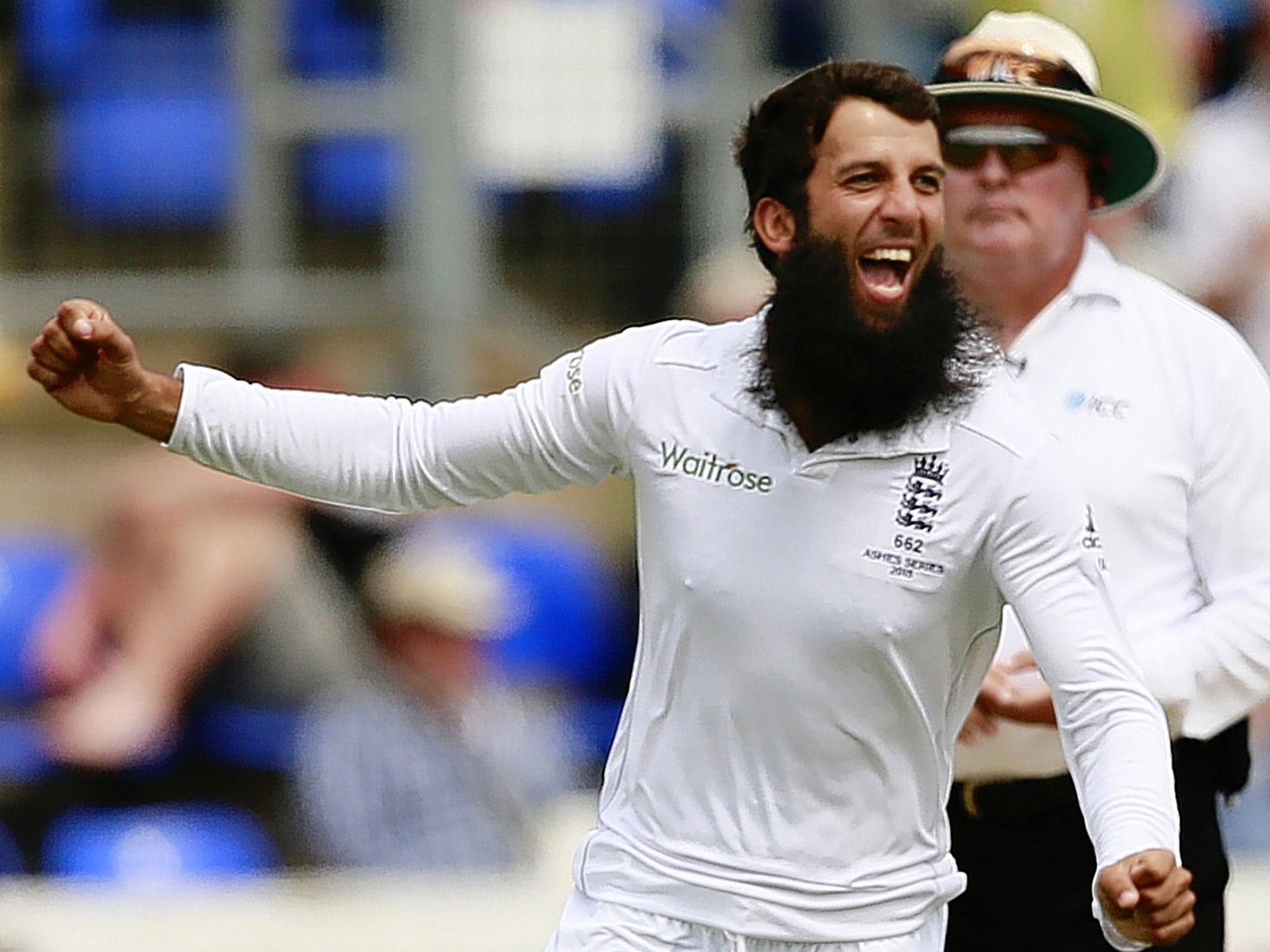 Moeen Ali picks up the crucial wicket of David Warner