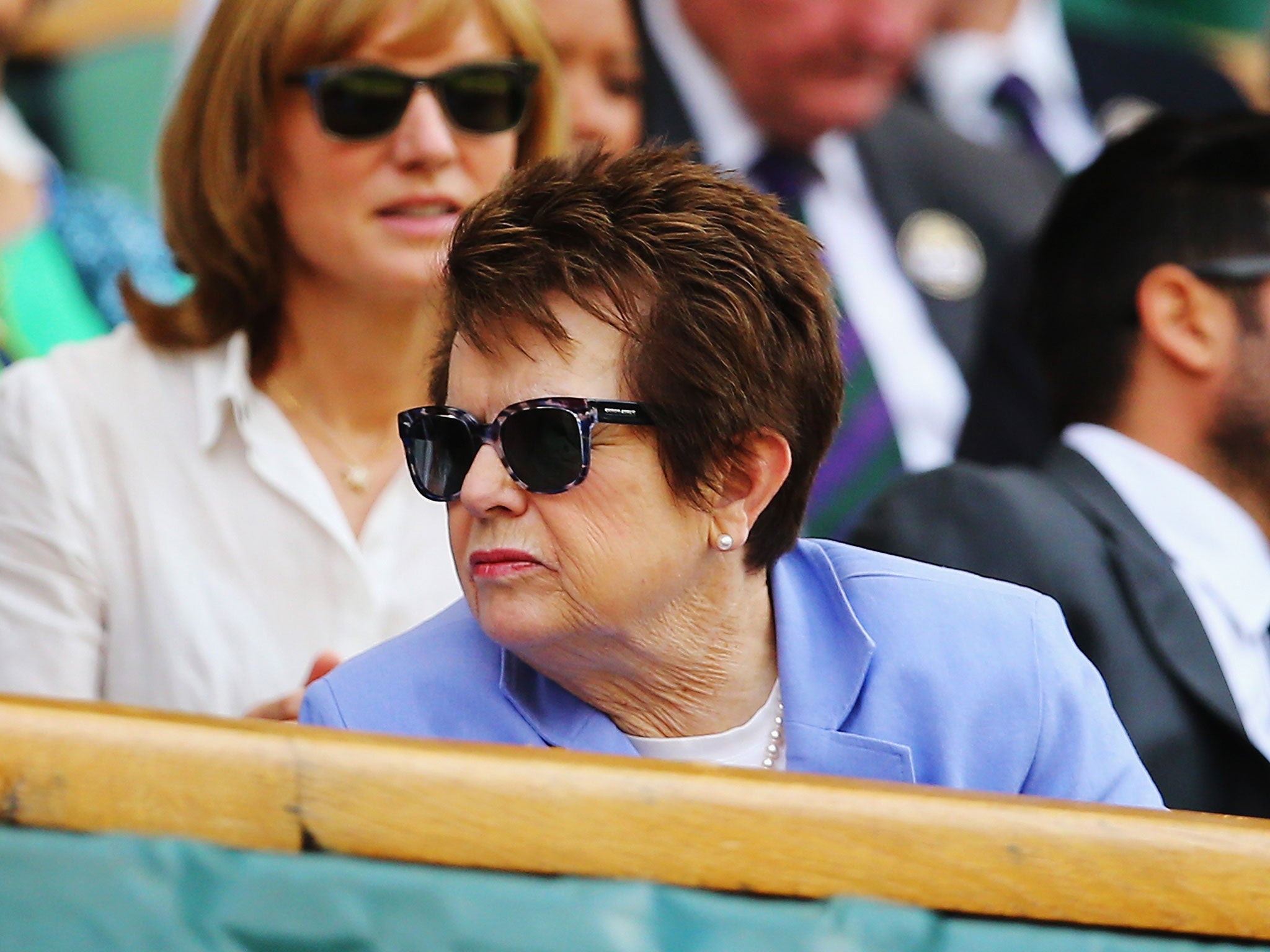 Billie Jean King attends Wimbledon last year