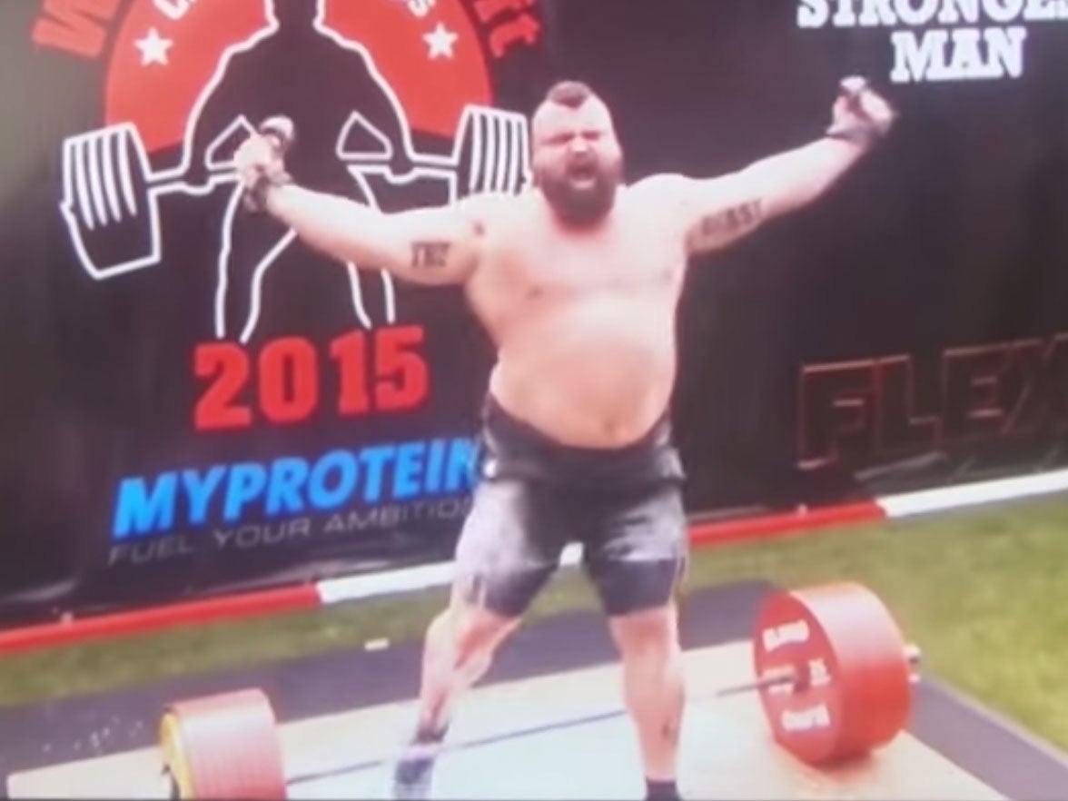 Eddie Hall has beaten his previous world record for deadlift