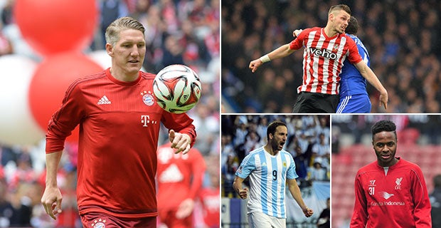 Bastian Schweinsteiger, Morgan Schneiderlin, Gonzalo Higuain and Raheem Sterling