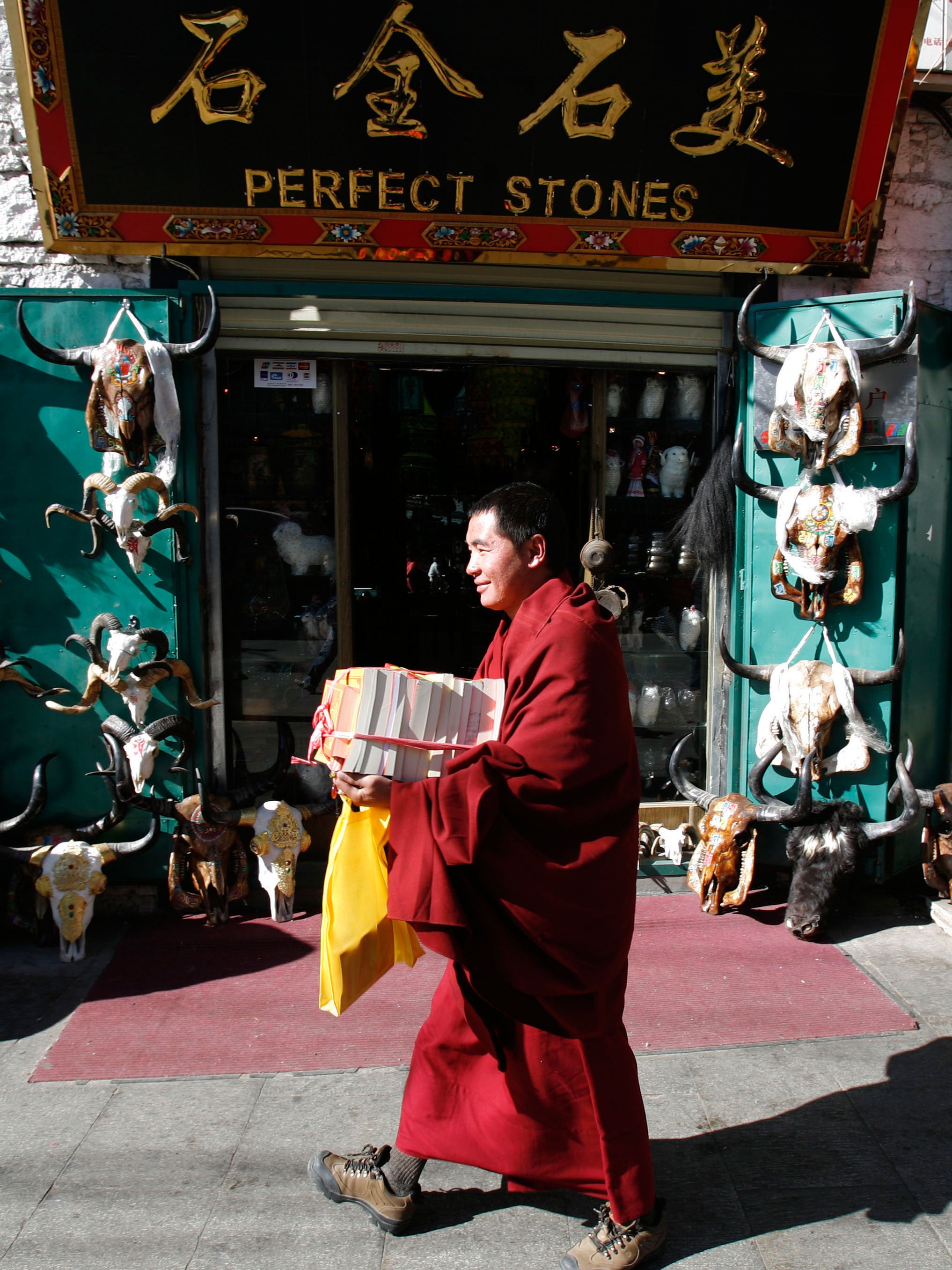 A Tibetan lama in Lhasa of Tibet Autonomous Region, China