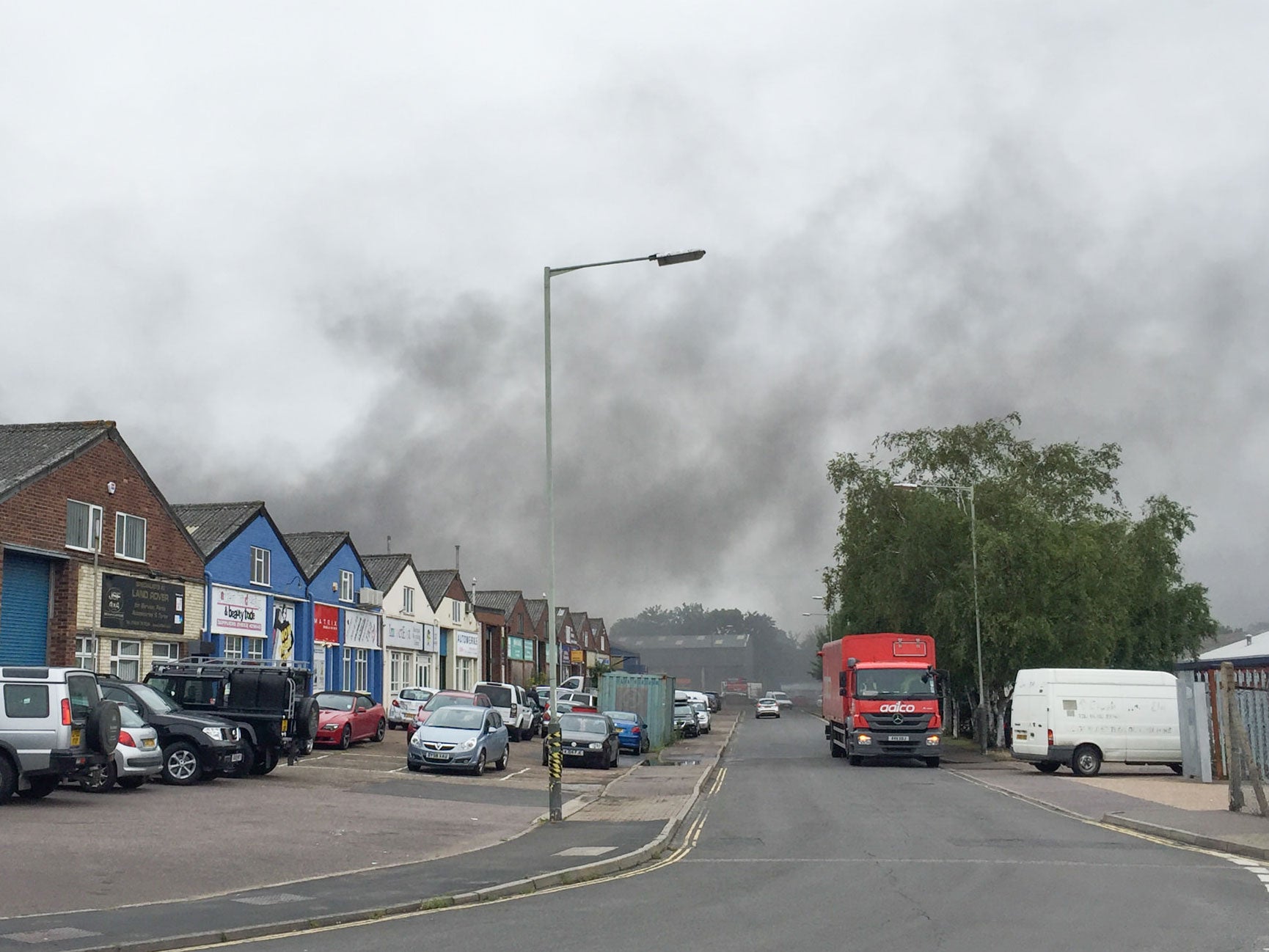 Smoke was sent billowing over Norwich by the blaze. Photo: Ashley Cashfield