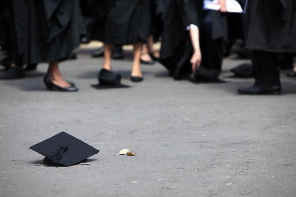 The falling mortarboards have been known to cause problems at graduation ceremonies gone by