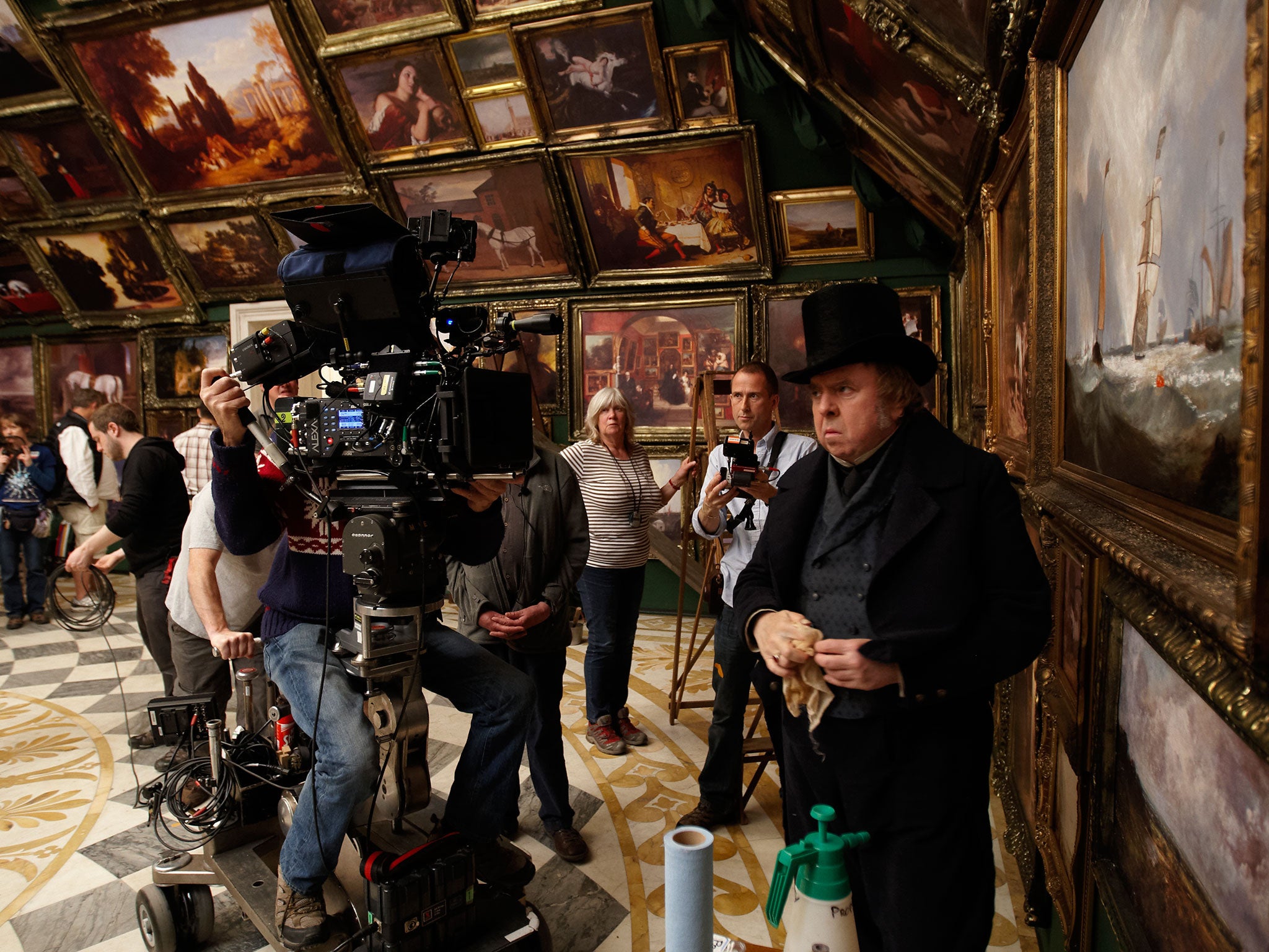 Timothy Spall during the filming of ‘Mr Turner’, in which he took the title role