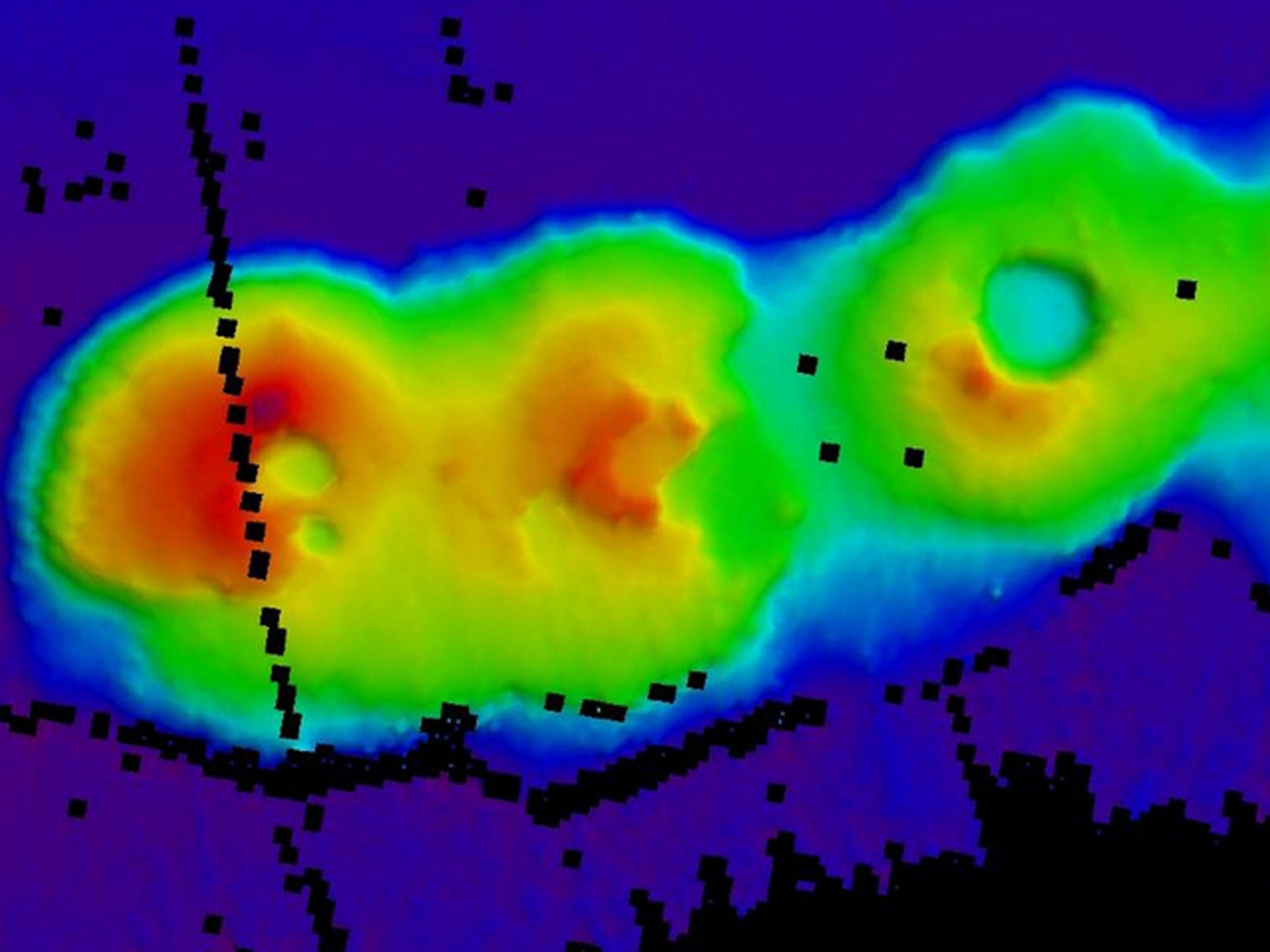 The ridges have remained unknown for 50 million years