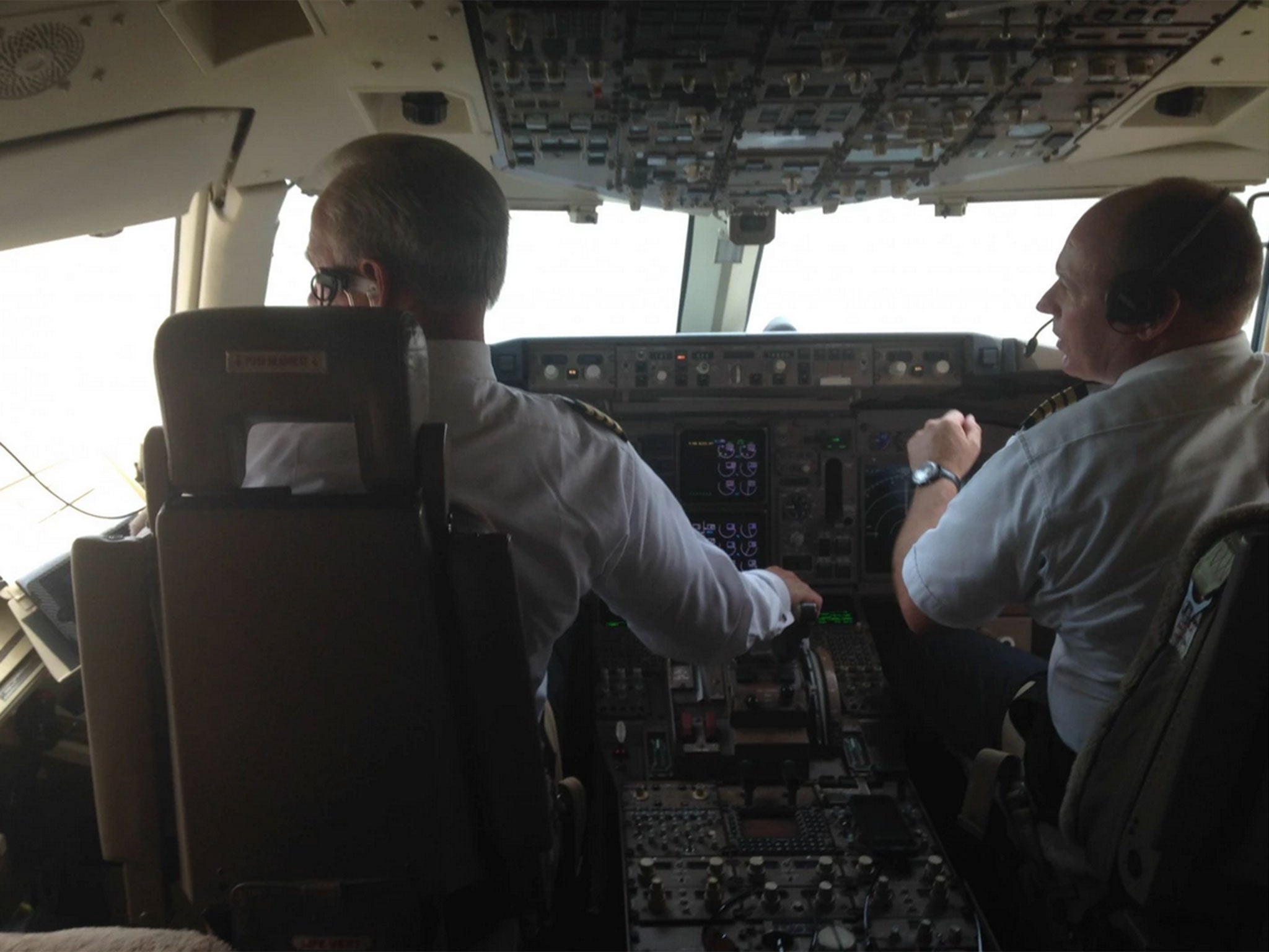 The pilots on Donald Trump's private 757 en route to Phoenix