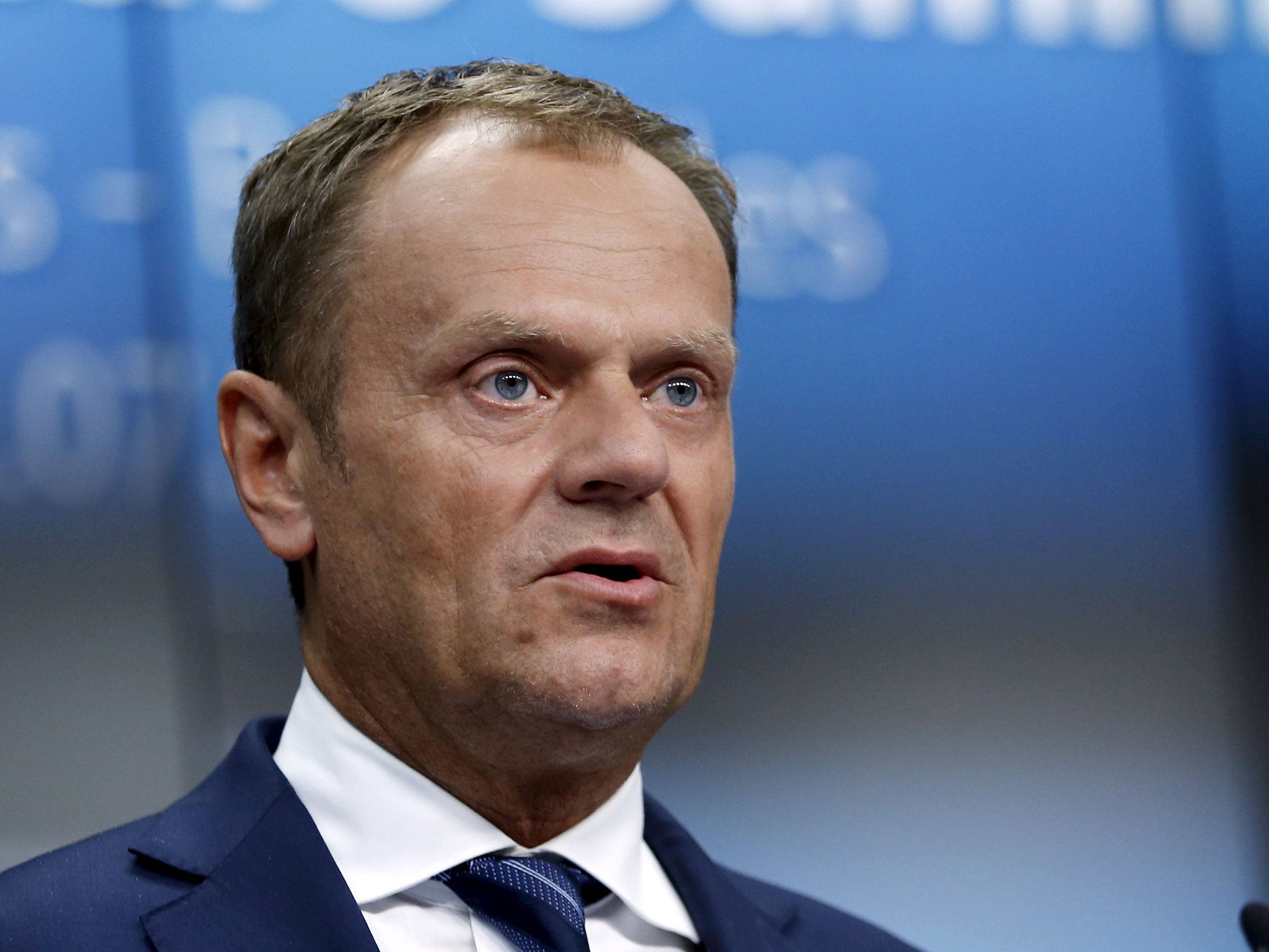 Donald Tusk is reported to have prevented Merkel and Tsipras from leaving before doing a deal