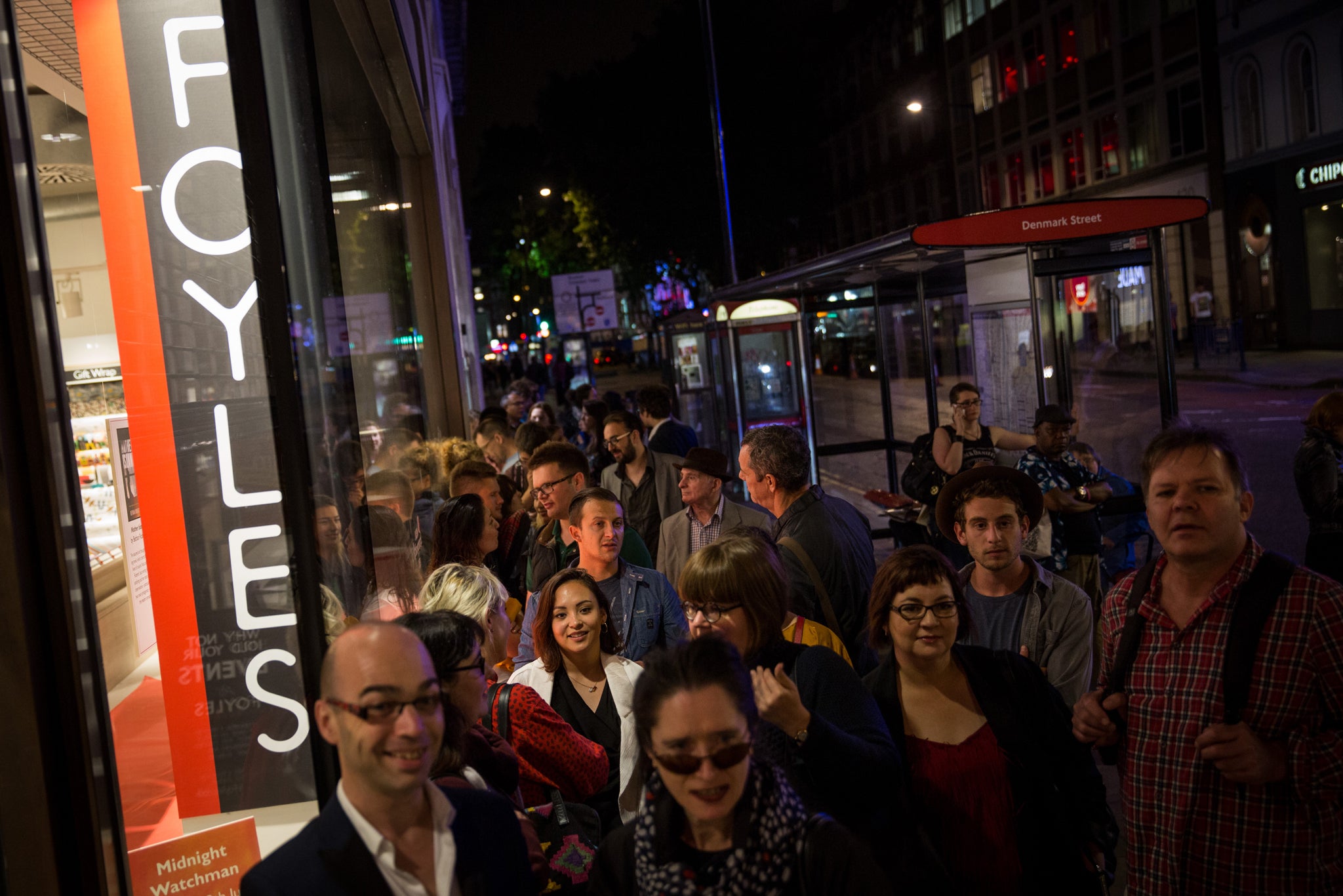 Book fans queue at Foyles, Charing Cross Road in London to get their hands on the new Harper Lee novel