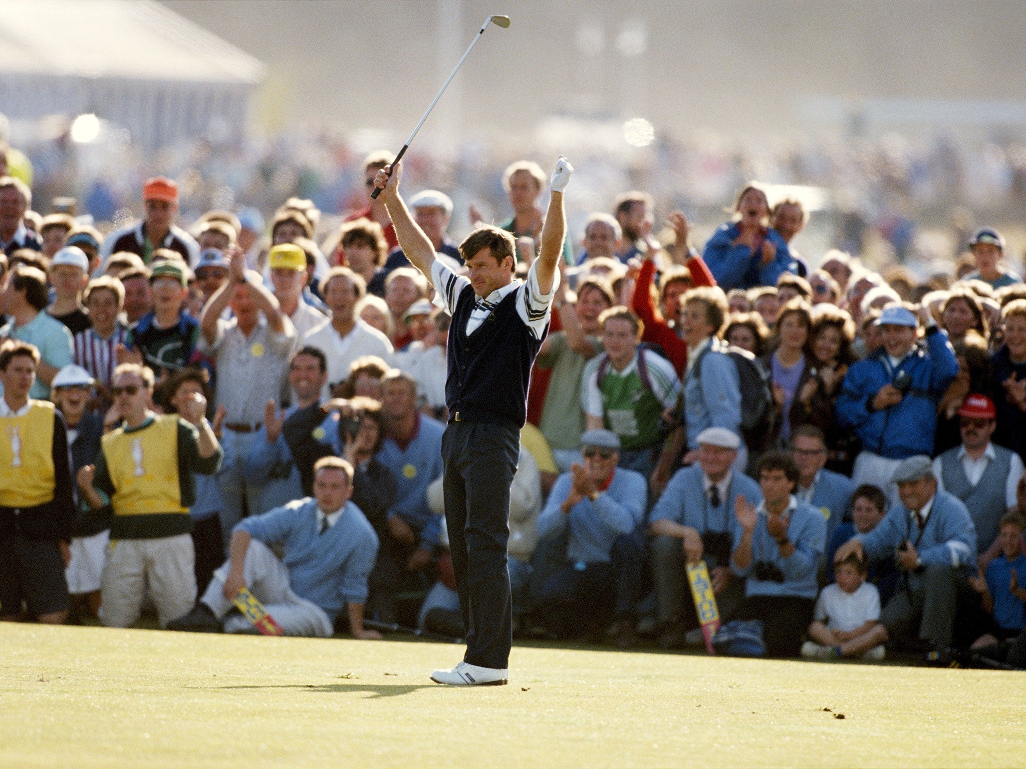 Nick Faldo wins The Open in 1990