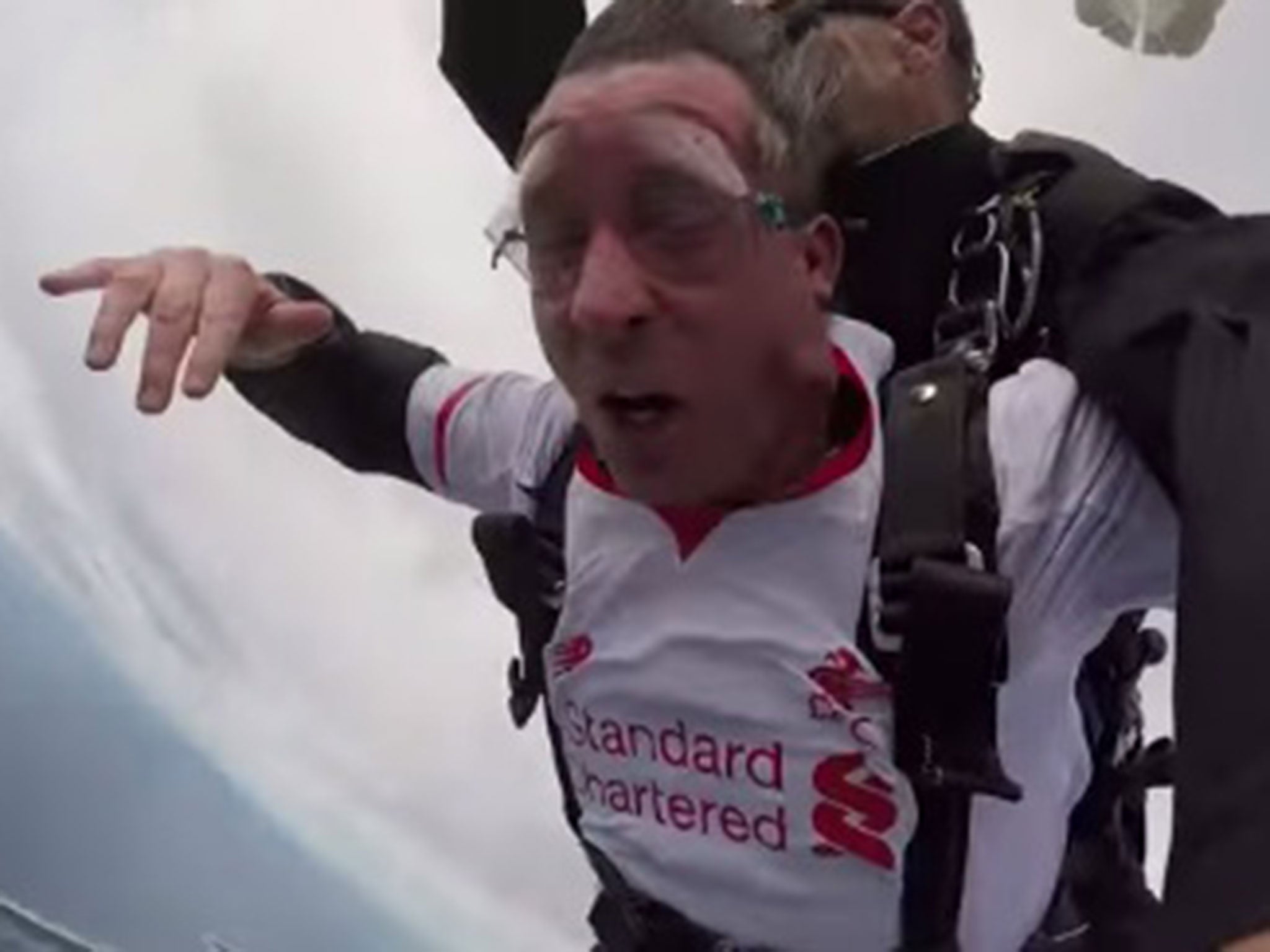 Robbie Fowler during his plane jump